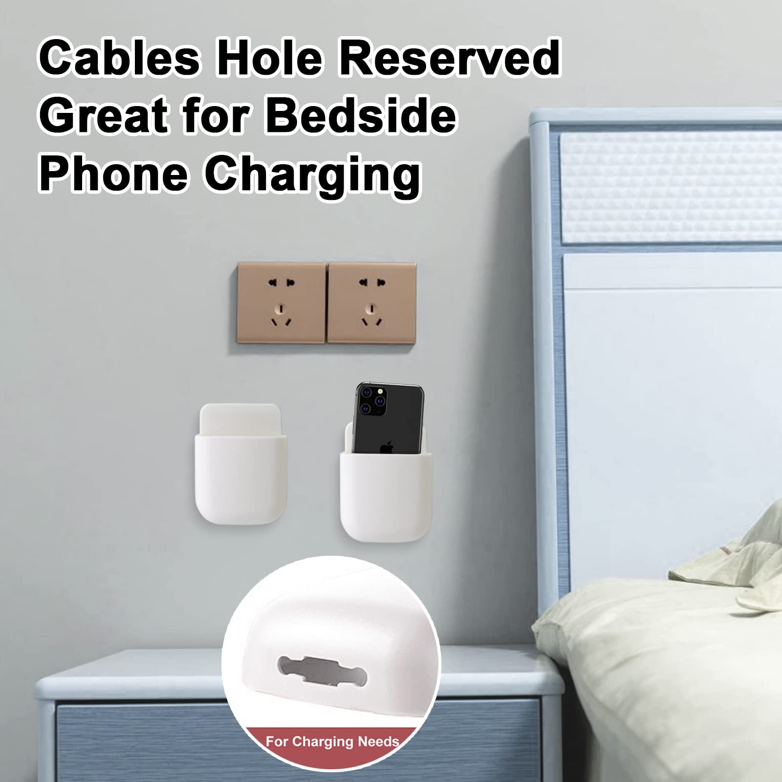 3 Pcs Remote Control Holder Wall Mount Self Adhesive Remote Case Hole-Free St…