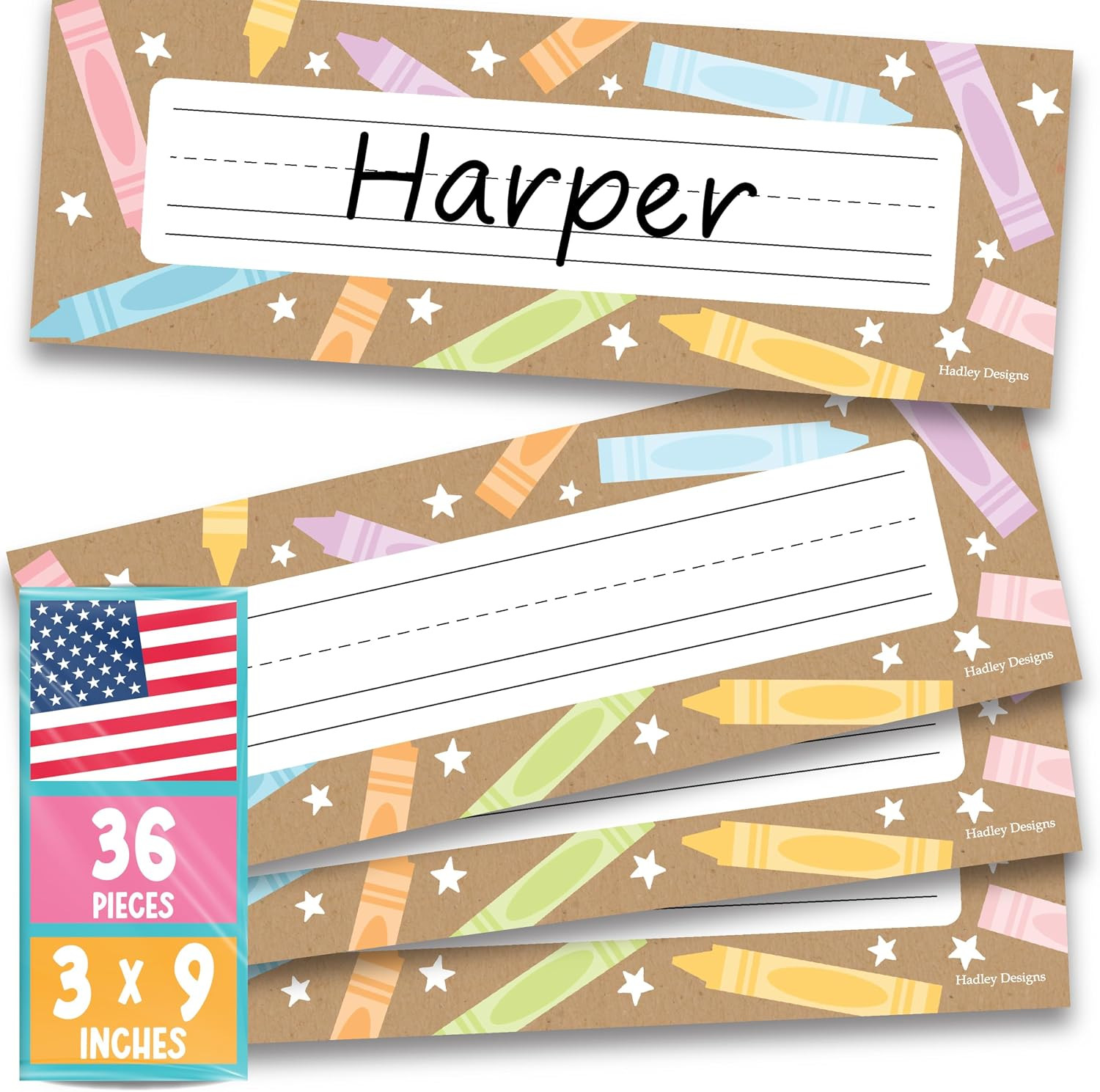 Desk Name Tags for Classroom – 36 Student Desk Name Plates for Classroom Decor,