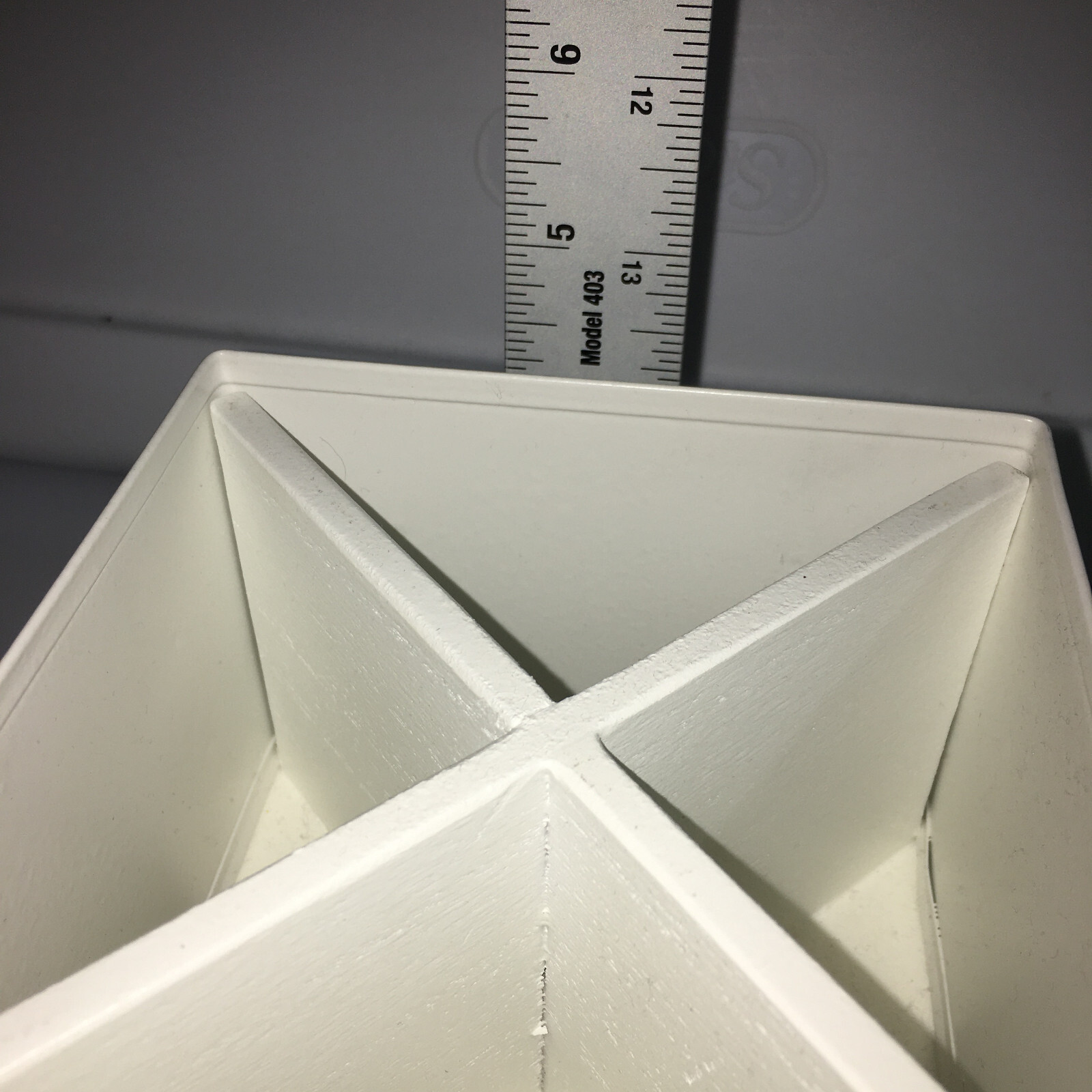 NWT Rae Dunn Desk Organizer White Wooden Desk Spinner Swivel Office Organizer