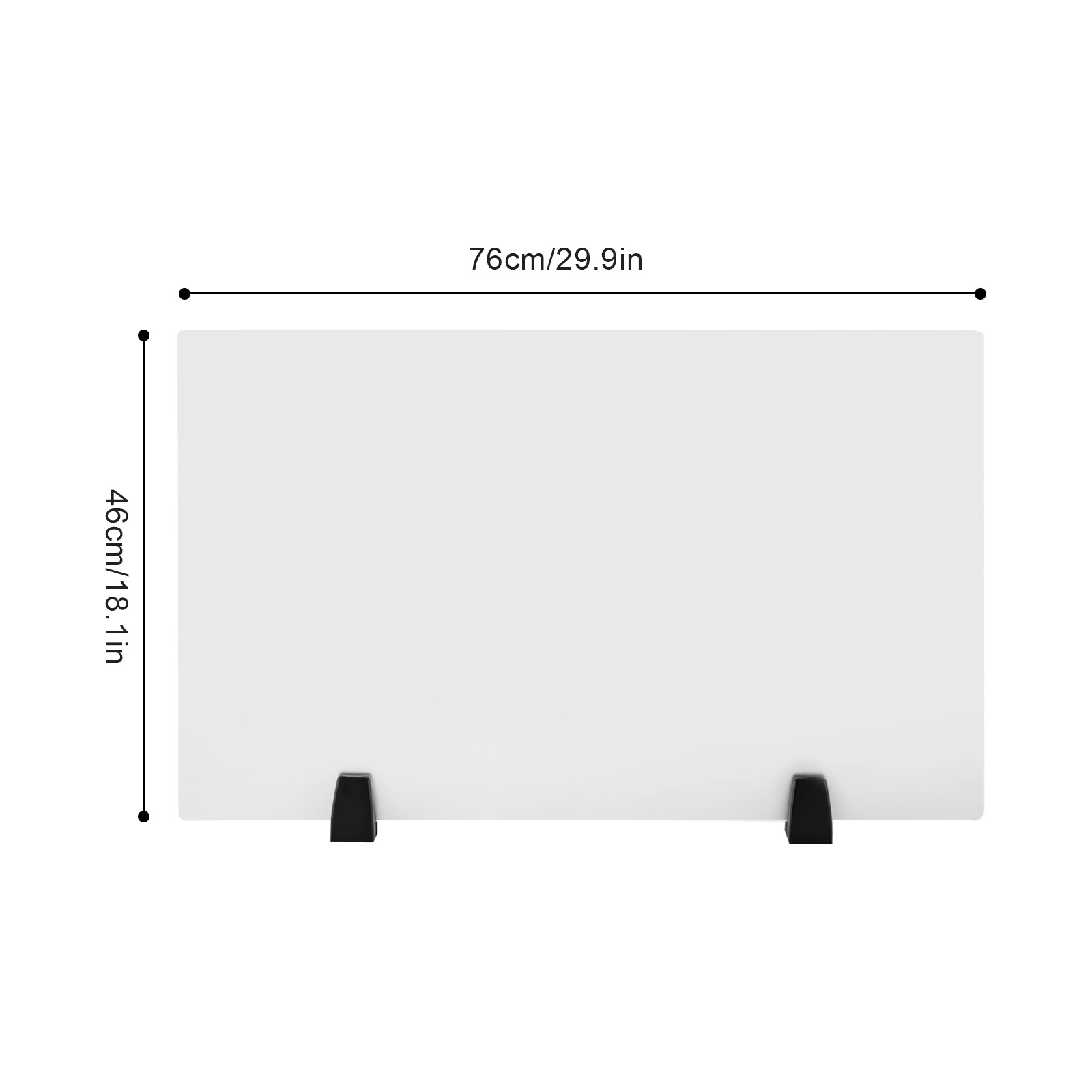 2x Indoor Acrylic Sneeze Guard Office Desk Divider Table Clear Dual Frosted New