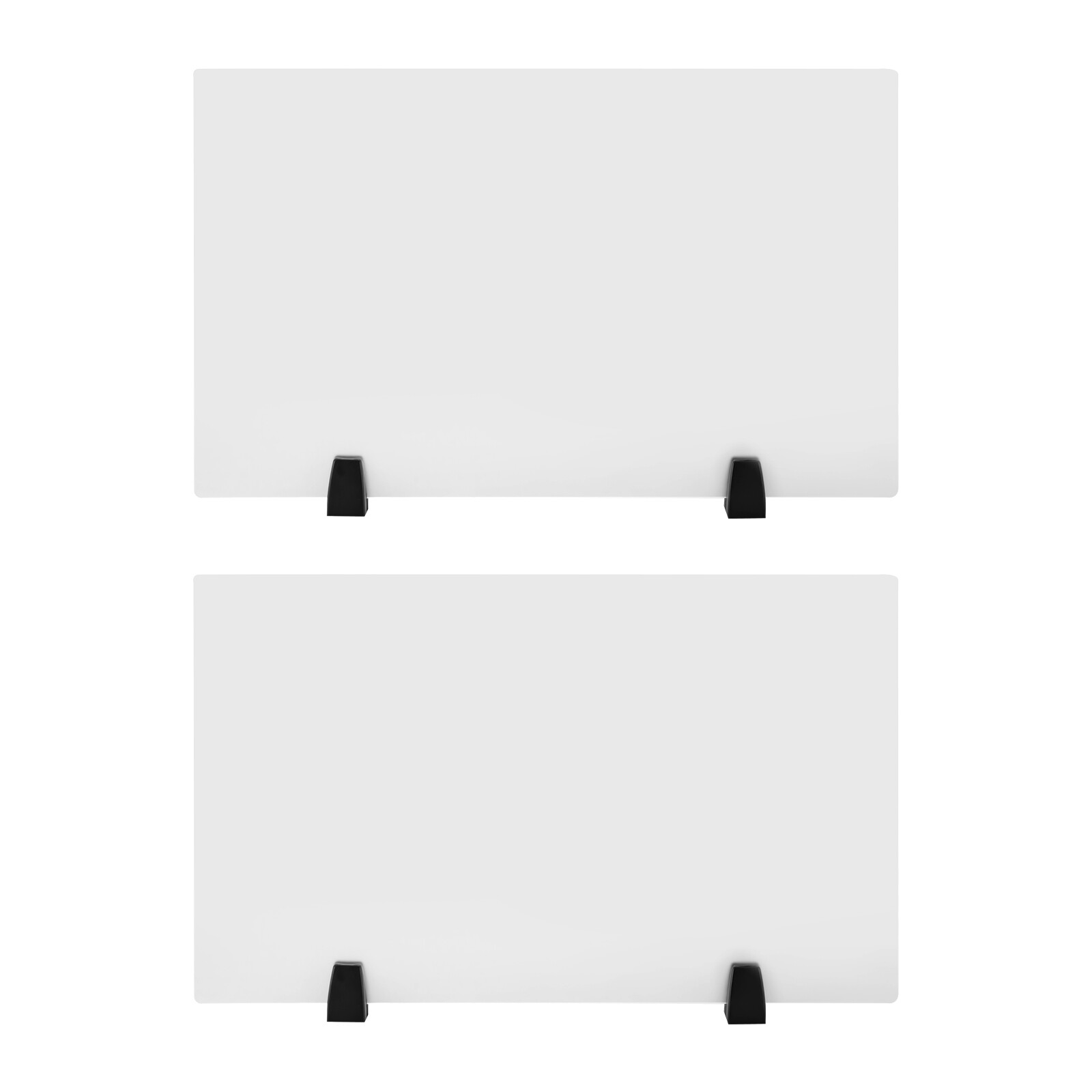 2x Indoor Acrylic Sneeze Guard Office Desk Divider Table Clear Dual Frosted New