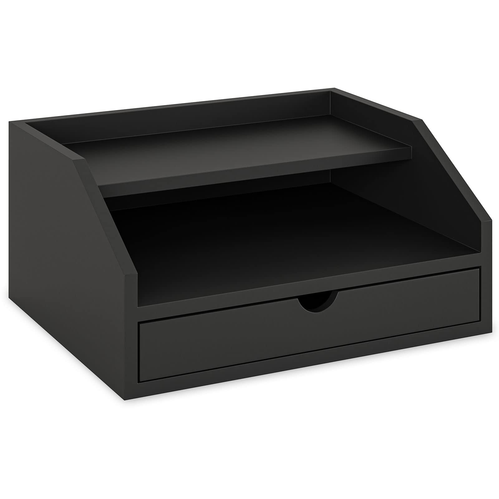 Ballucci Desk Organizer with Drawer, 3 Tier Paper, Office Supplies and File Orga