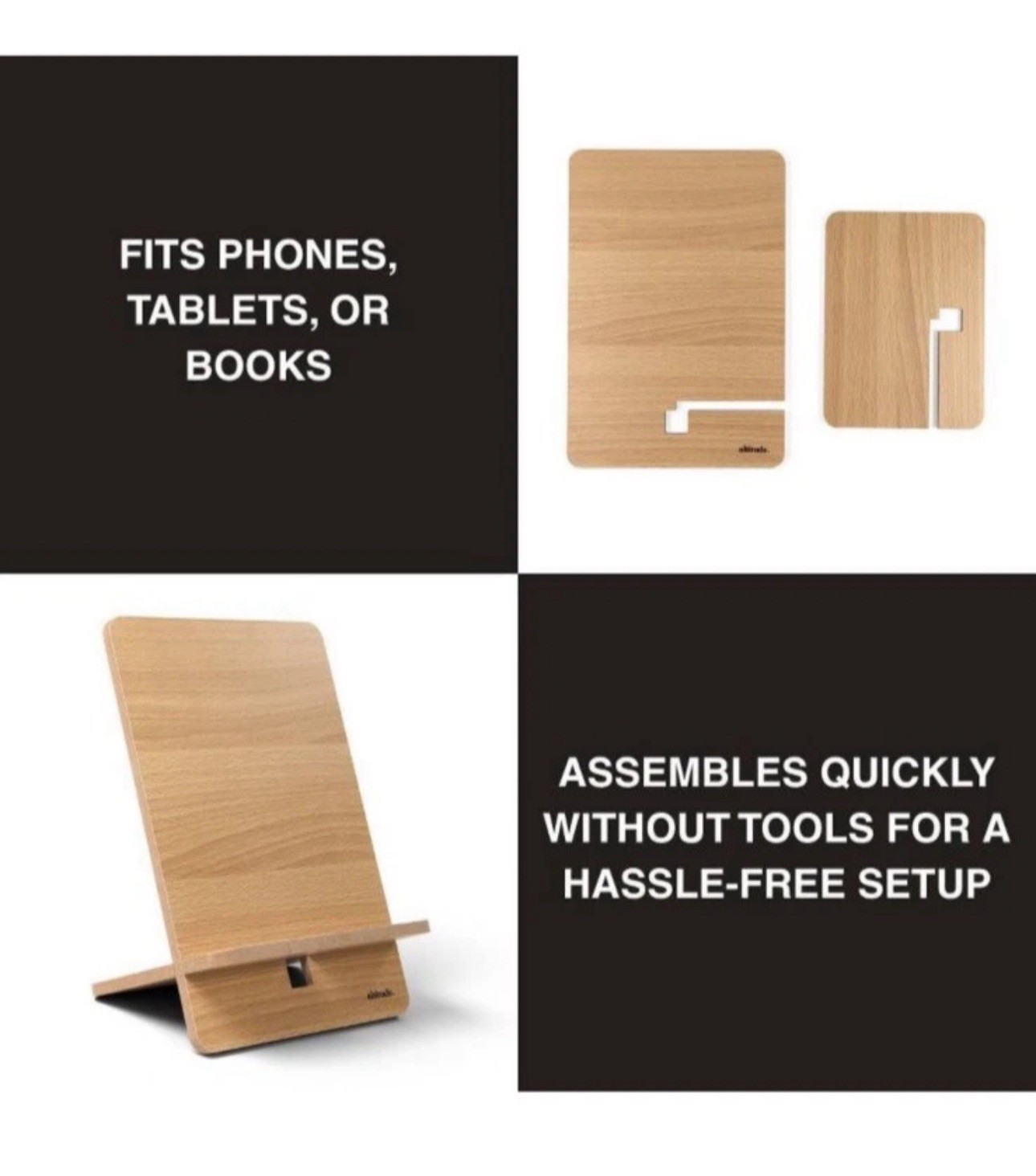 Tech Stand 7.5in W x 9.8 In H x 5.0 In D Wood Finish (New Not Opened)