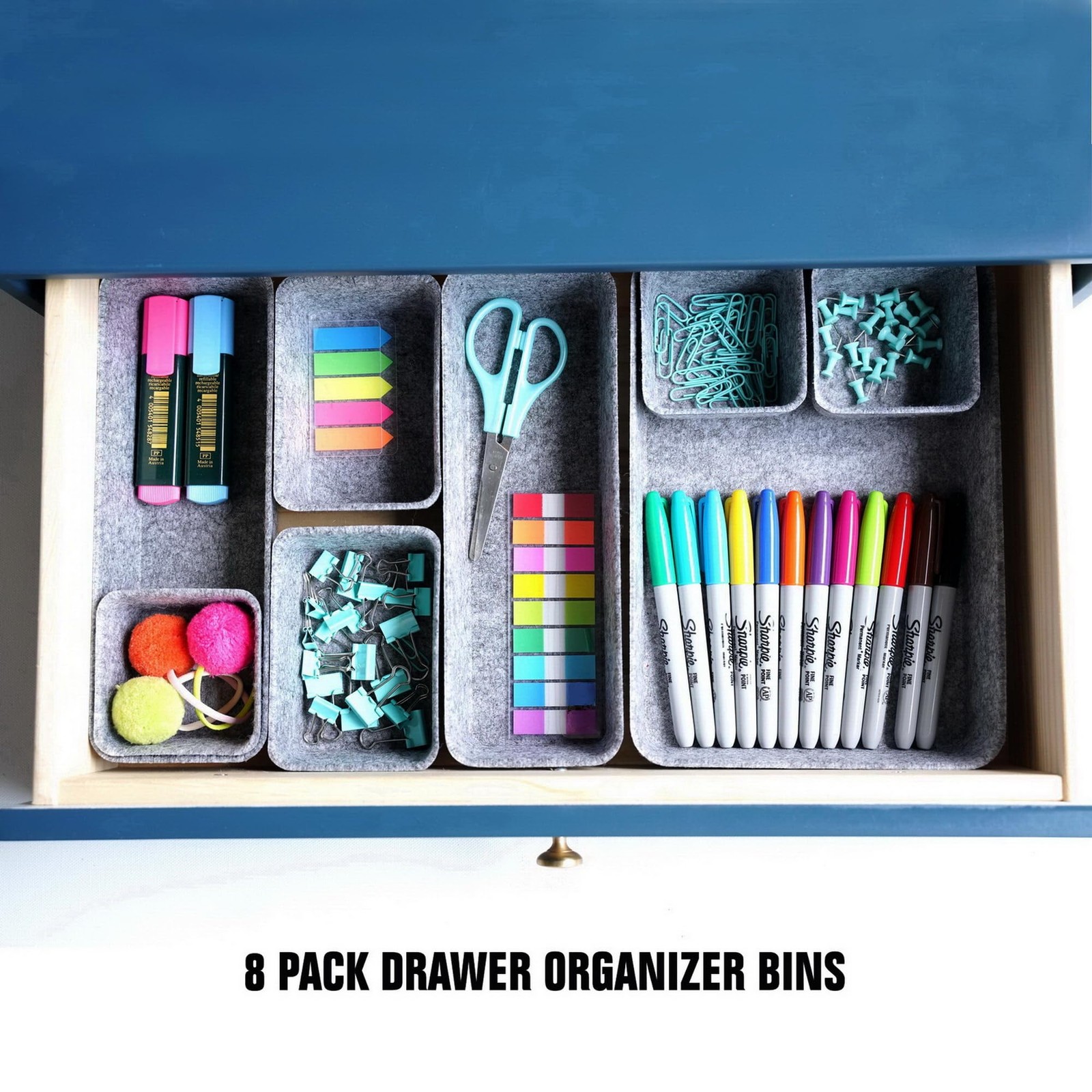 Desk Drawer organizers tray Felt storage bins aesthetics room décor for home …