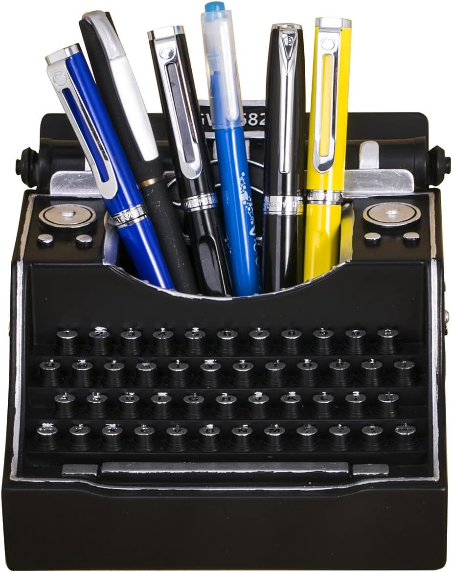 Retro Typewriter Pen Holder Vintage Desk Accssories Unique Cool Gifts for Writer