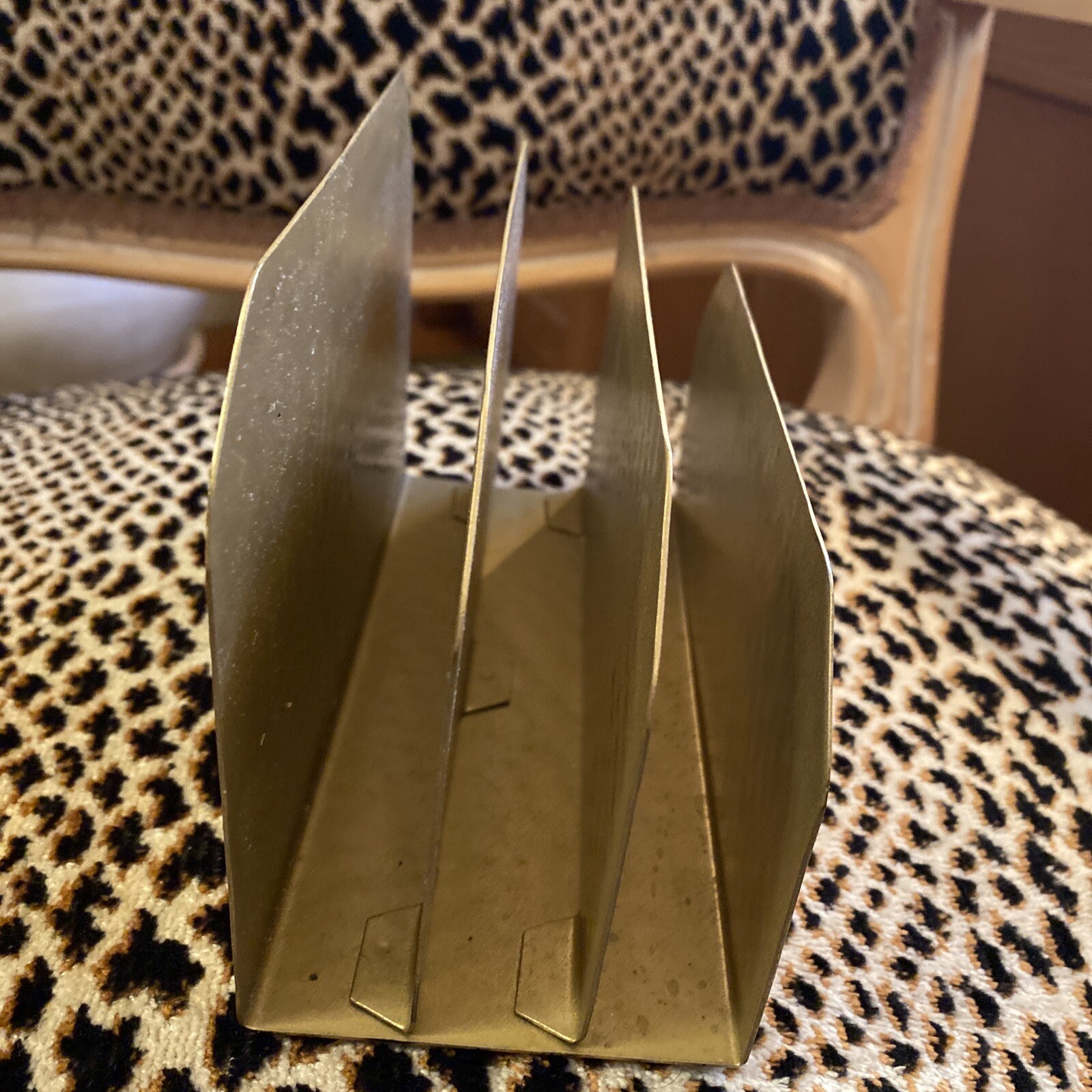 Nate Berkus Letter Sorter Brass Tone Hammered Desk Organizer