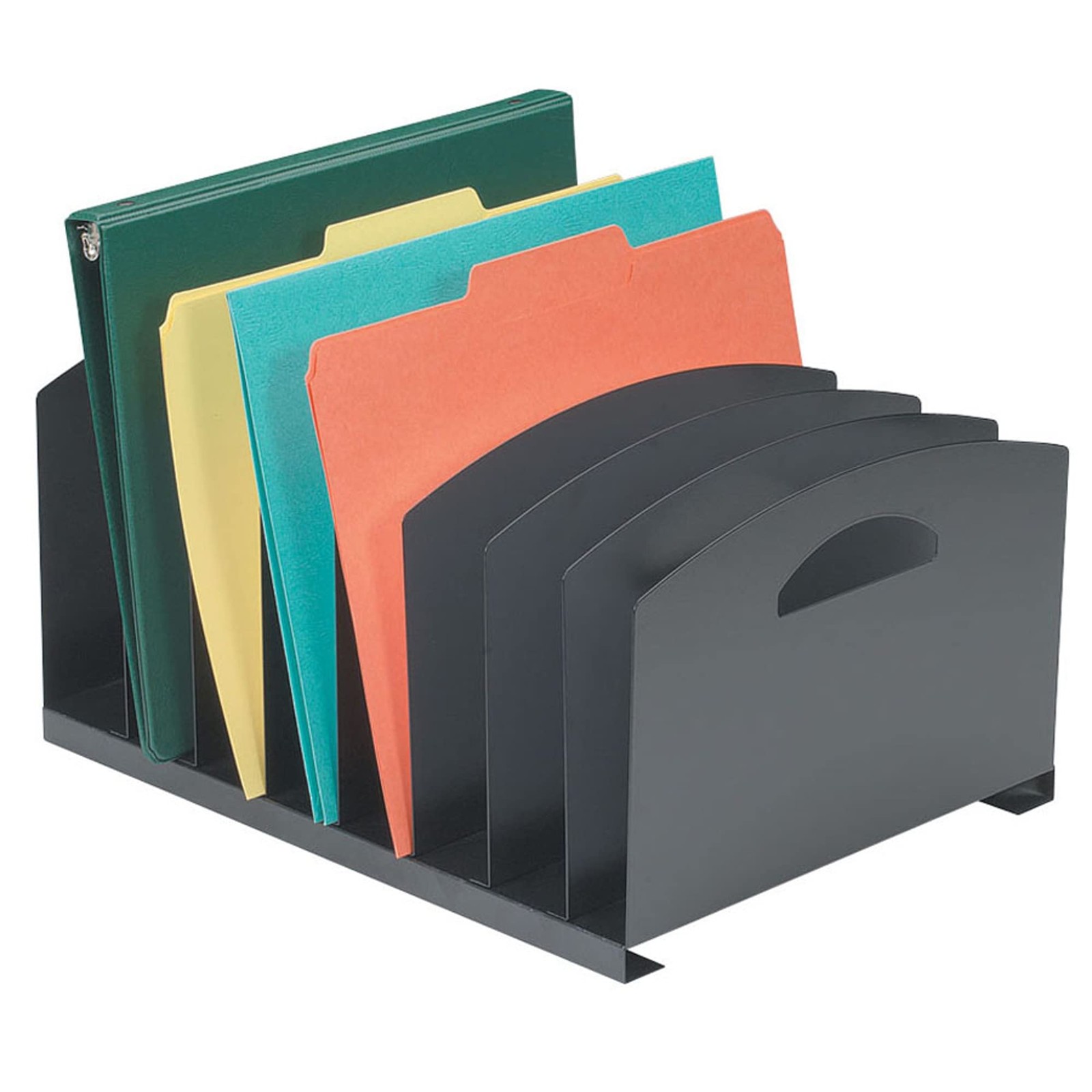 Office Depot 58% Recycled Vertical Sorter, 8-Compartment, Black, True, Black