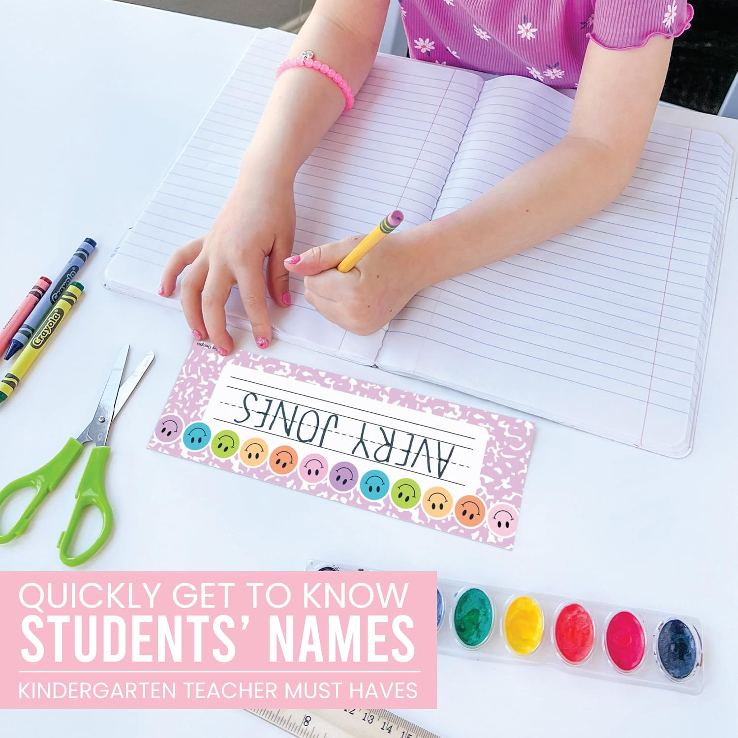 Desk Name Tags for Classroom – 36 Student Desk Name Plates for Classroom Decor,