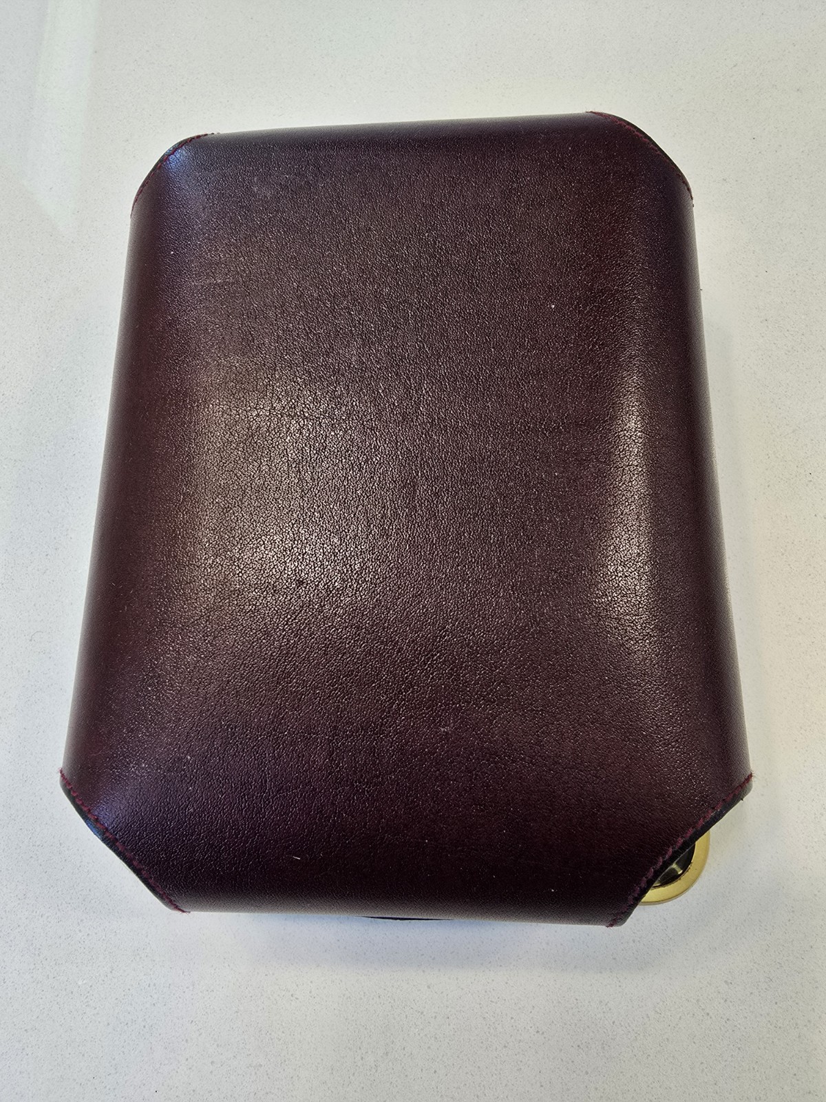 Gold Pfeil Burgundy Leather Desk Organizer Set