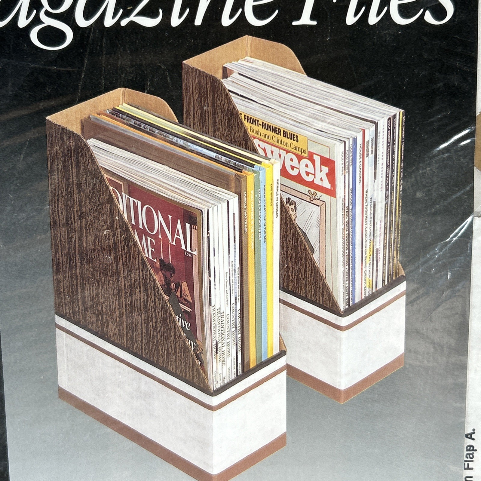 Bankers Box 72232 Corrugated Cardboard Magazine File – Wood Grain (2/CT) New