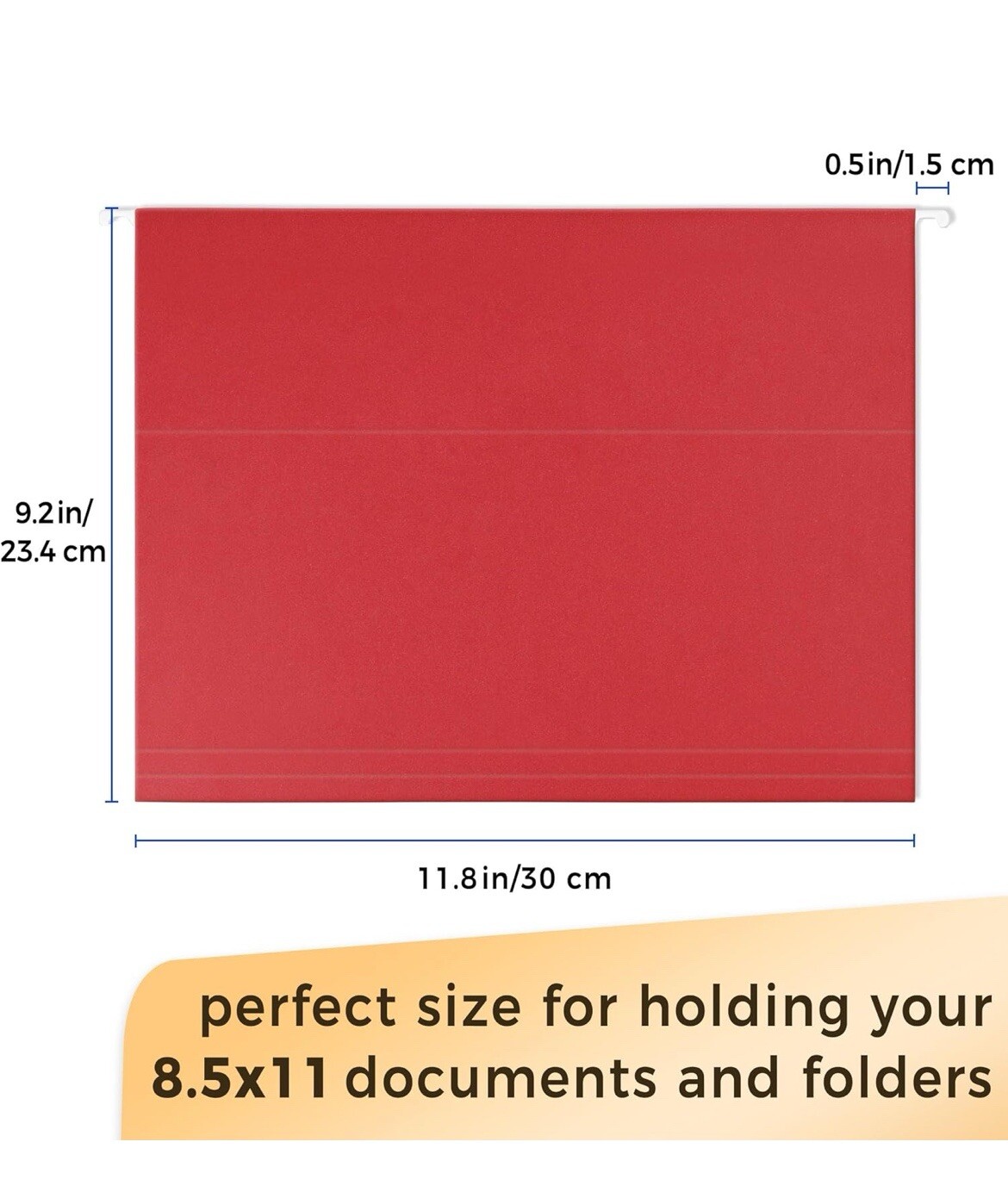Hanging File Folders Assorted Colors, 25 Pack File Folders Letter Size