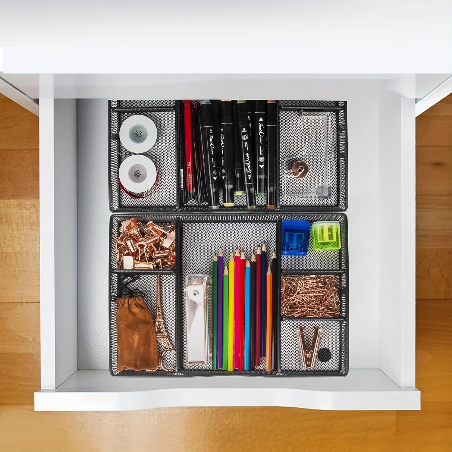 VyGrow Desk Drawer Organizer Tray, Metal Mesh Organizers 1PC Medium