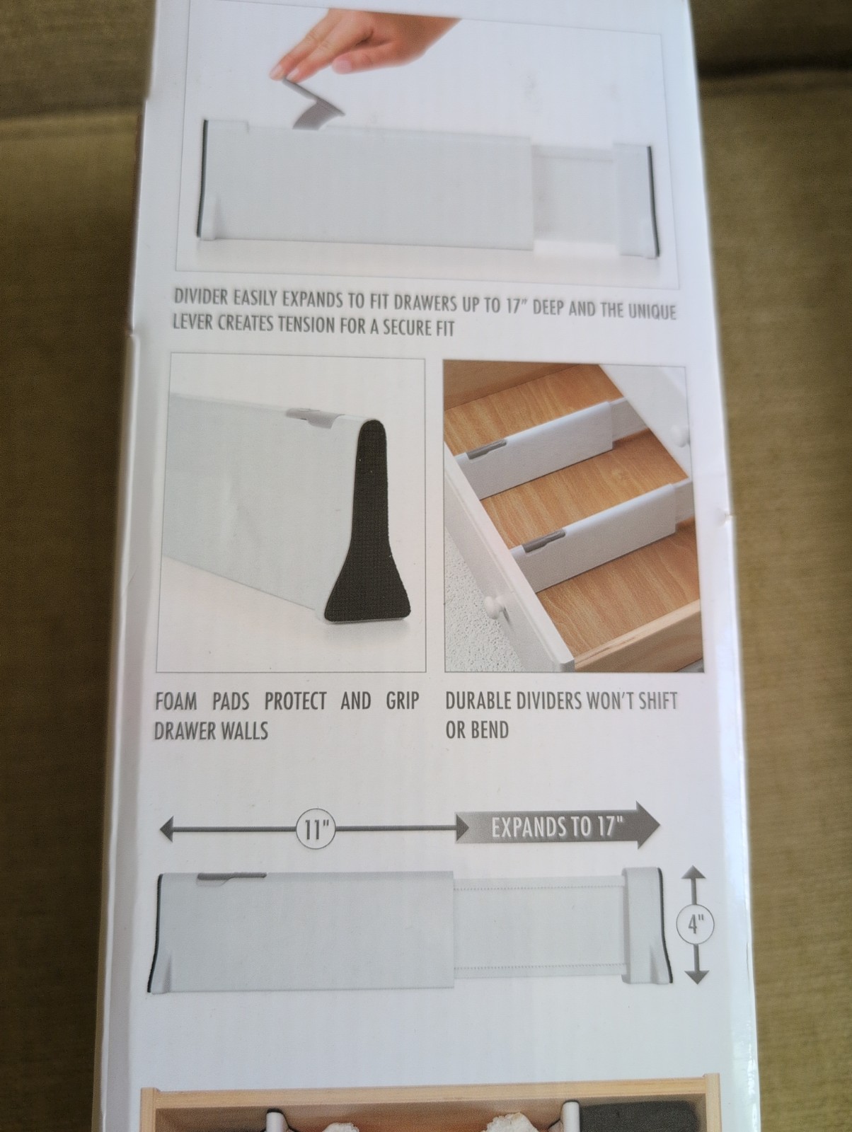 OXO Good Grips Expandable Dresser Drawer Divider 2 Pack