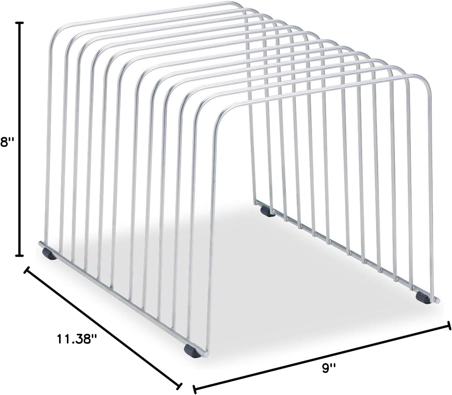 Fellowes Desktop Organizer, 11 Sections, 9″ x 11.375″ x 8″, Wire, Silver (72012)