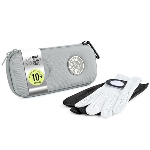 Golf Gloves Case Cool Gray Nylon Mesh Zipper Pouch Storage for 6 Gloves