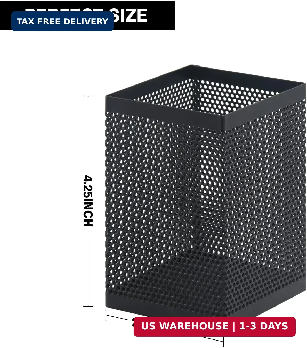 Comix Mesh Pen Holder Desk, Wire Pencil Holder with Foam Pad and Non-Slip Bottom