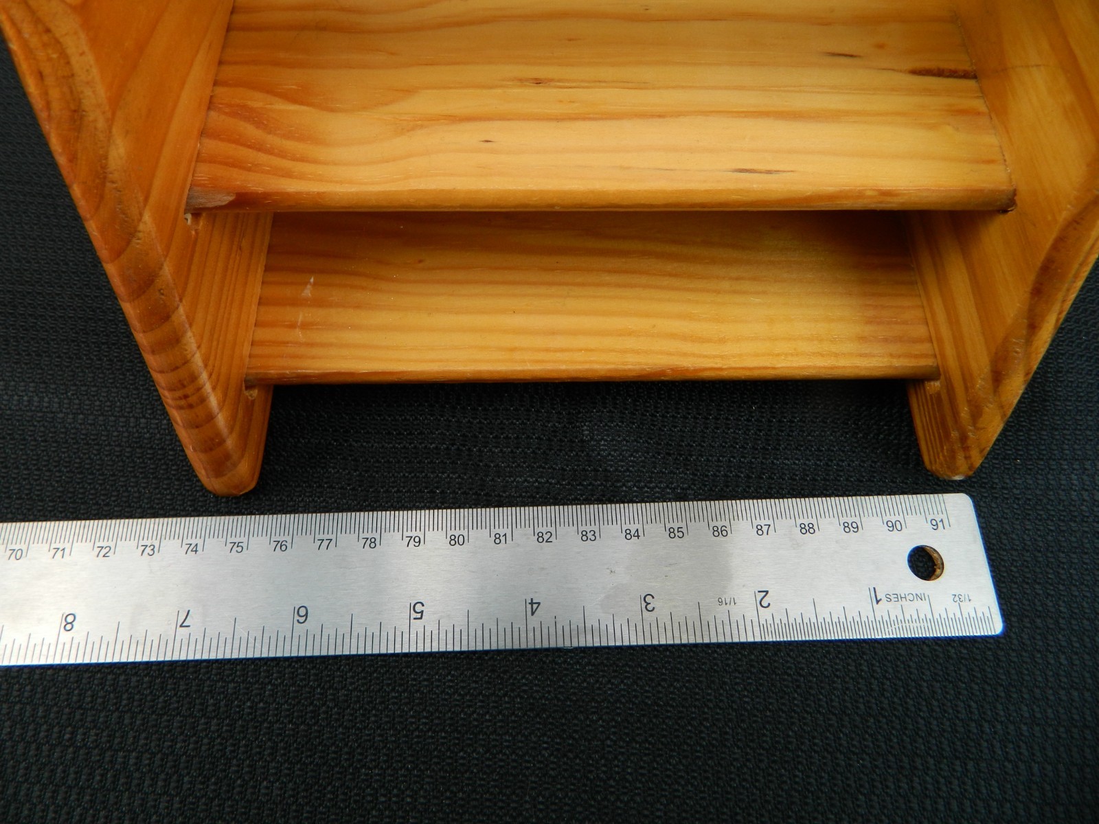 Vintage Wooden Desk Organizer Mail Sorter Letter/Device Holder oak wood Finish