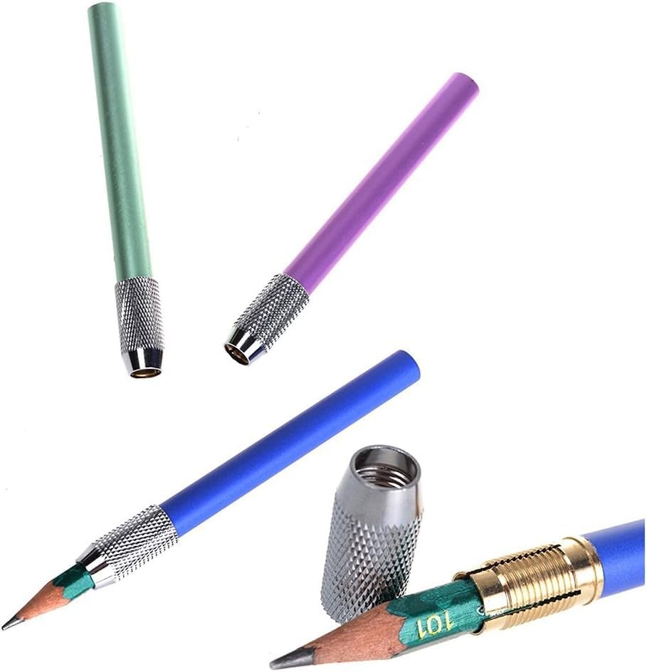 3pcs Multicolor metal Pencil Lengthened Extender Holder random,Desk Supplies …