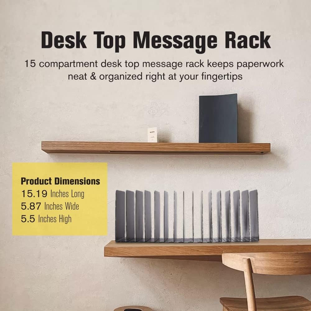 STEELMASTER Desk File Organizer | 15 Compartments | Scratch & Chip-Resistant