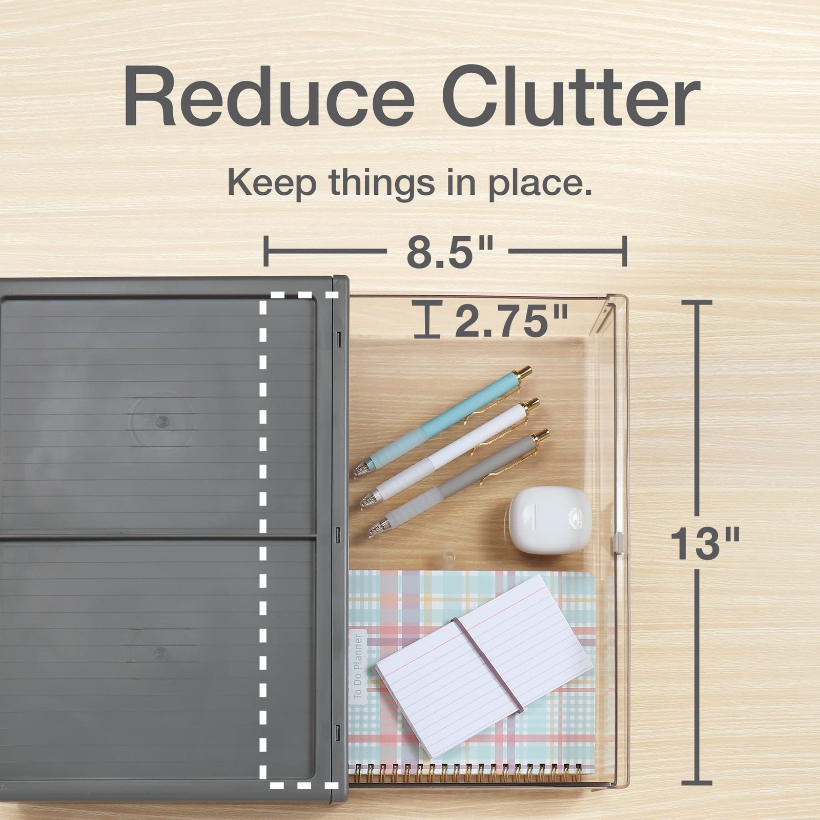 Pendaflex Stackable Drawer, Durable Plastic, Silicon Large, Single, Gray