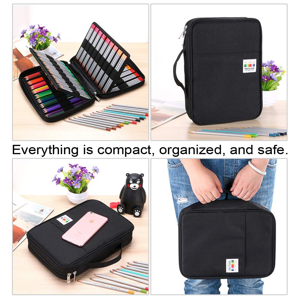 Portable Colored Pencil Case – Colored Pencil Organizer Holds 166 Pencils or …