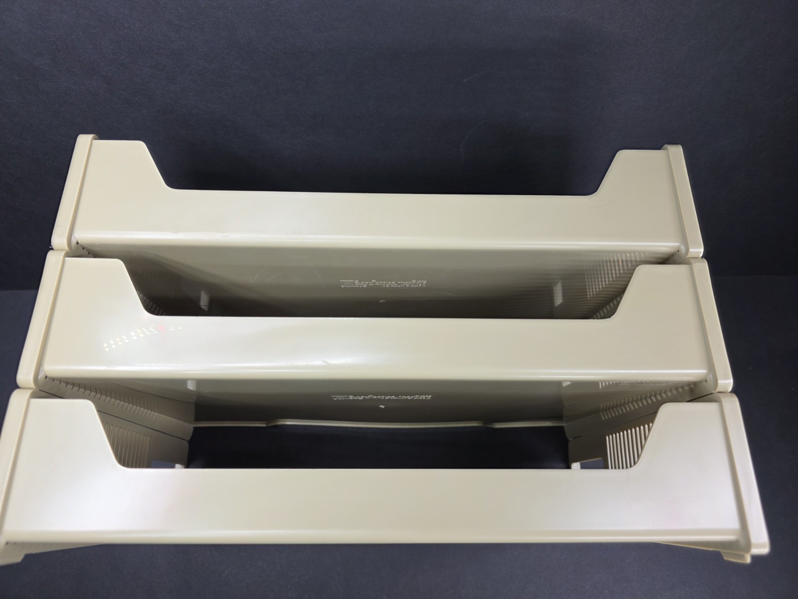 Eldon Office Products 1960’s 3-Tier File Paper Holder Beige Tan Plastic Vtg 1969