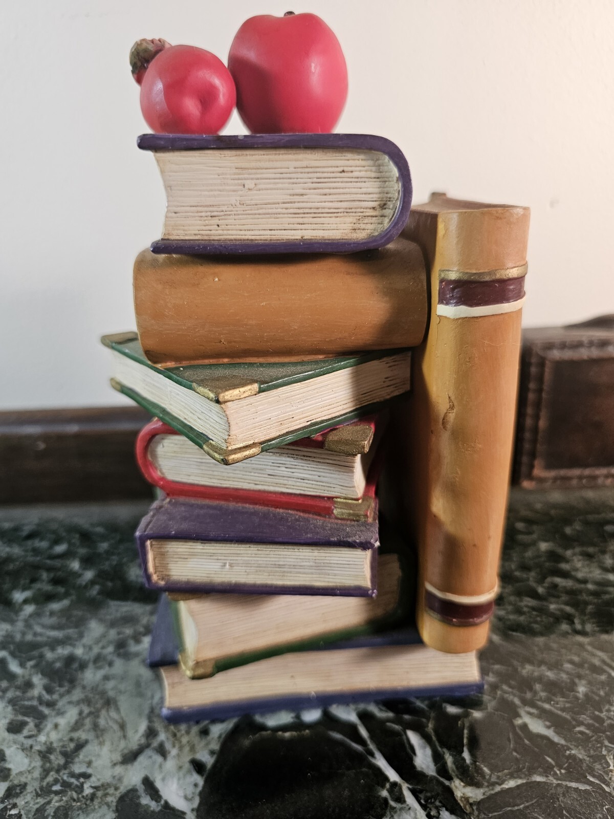 Pencil Holder Stack Of Books 7.75″ Tall LOTS OF PICS! READ DESCRIPTION