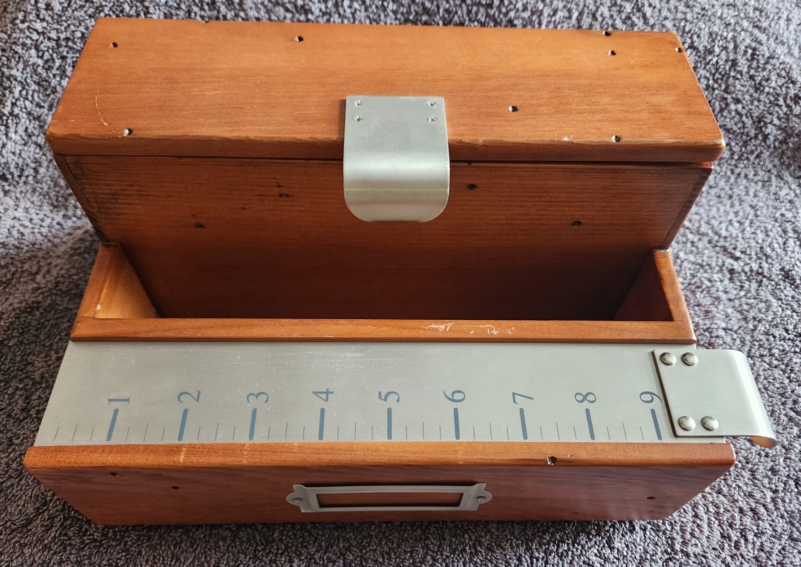 Vintage Pottery Barn Kids Desk Top Organizer 3 Compartment, Lidded Brown VGUC