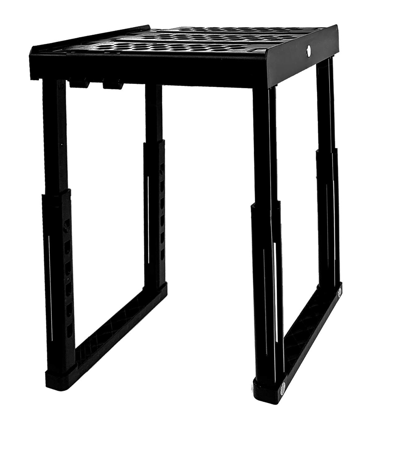 Black Locker Organizer Shelf Adjustable Width and Height Stackable for School