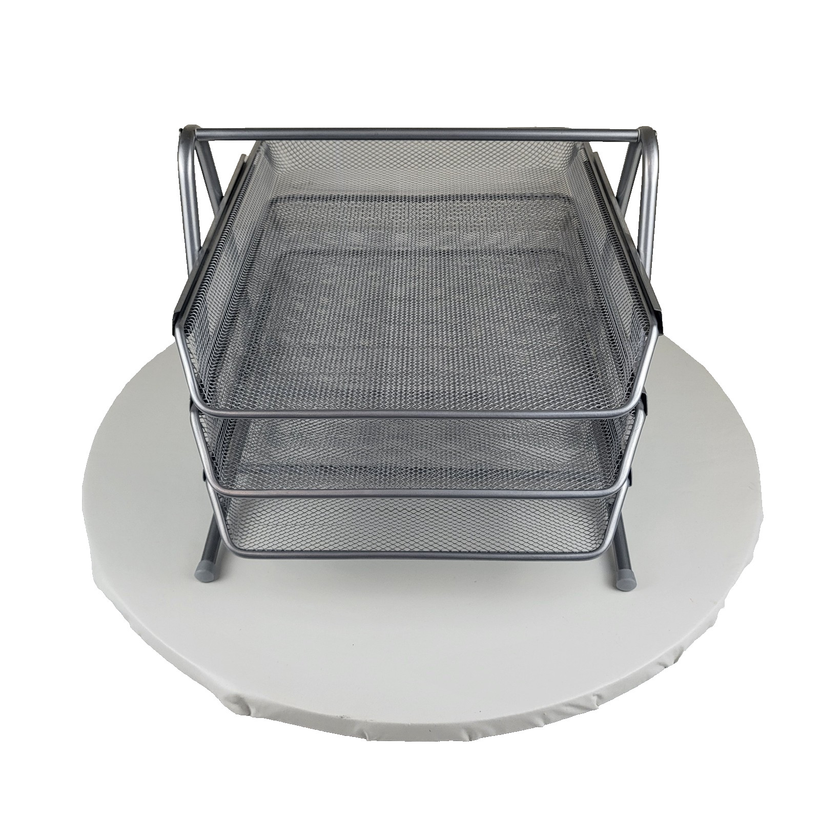 3-Tier Metal Mesh Filling Letter Tray Document Holding Metal Stacking Support