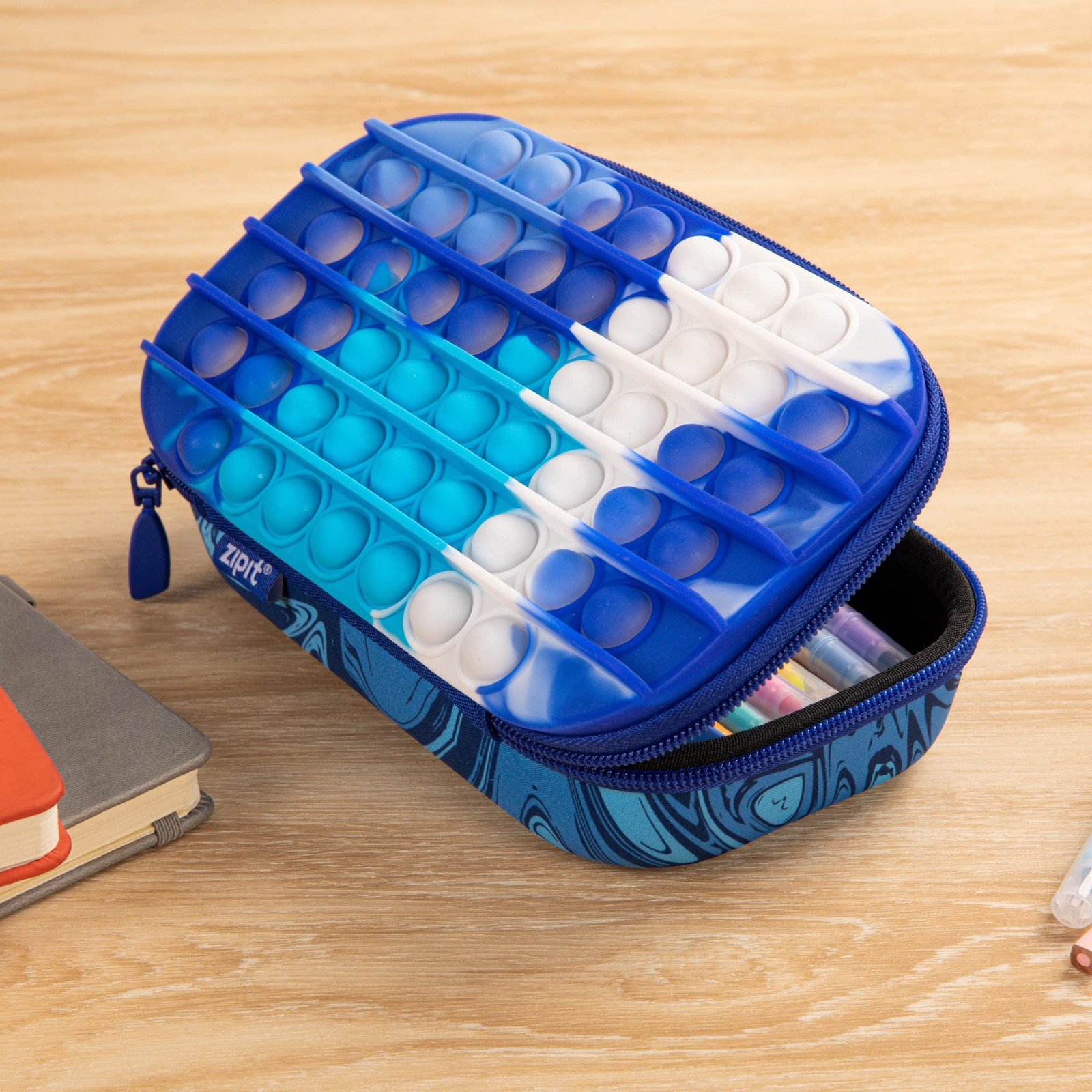 POP Pencil Case for Boys, Silicone Sensory Fidget Pencil Case for School, Lar…