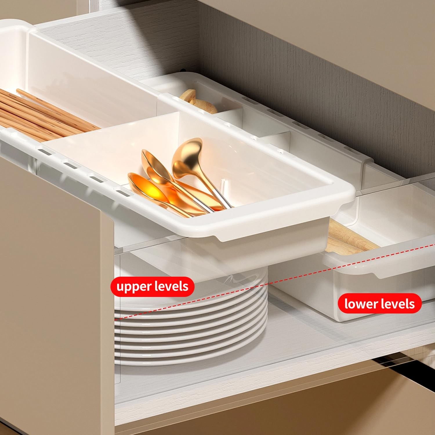 Plastic Drawers Organizer for Office Bathroom Bedroom DEEP 2.3″, white