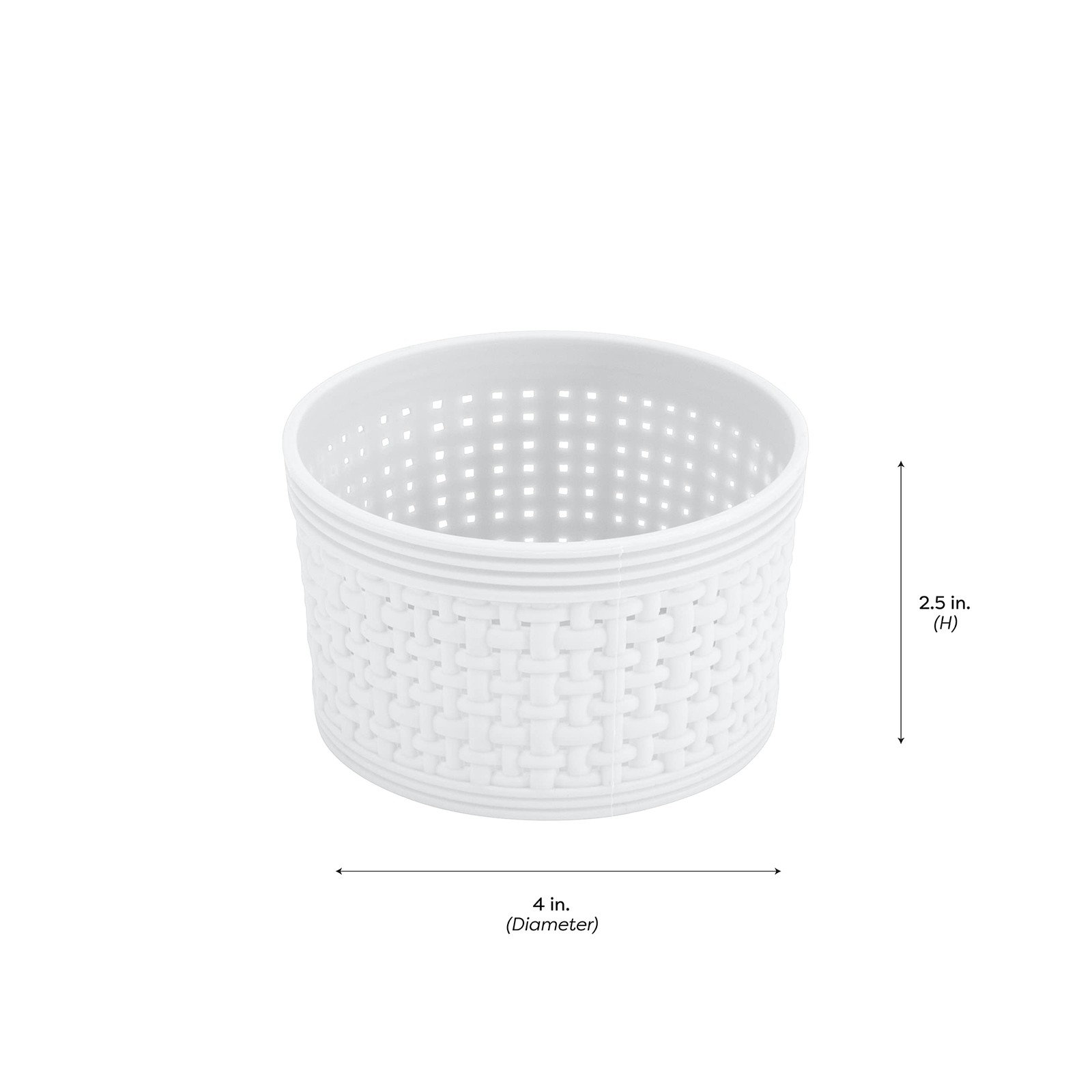 6 Pack Plastic Storage Baskets Storage Bins for Kitchen Office Bathroom