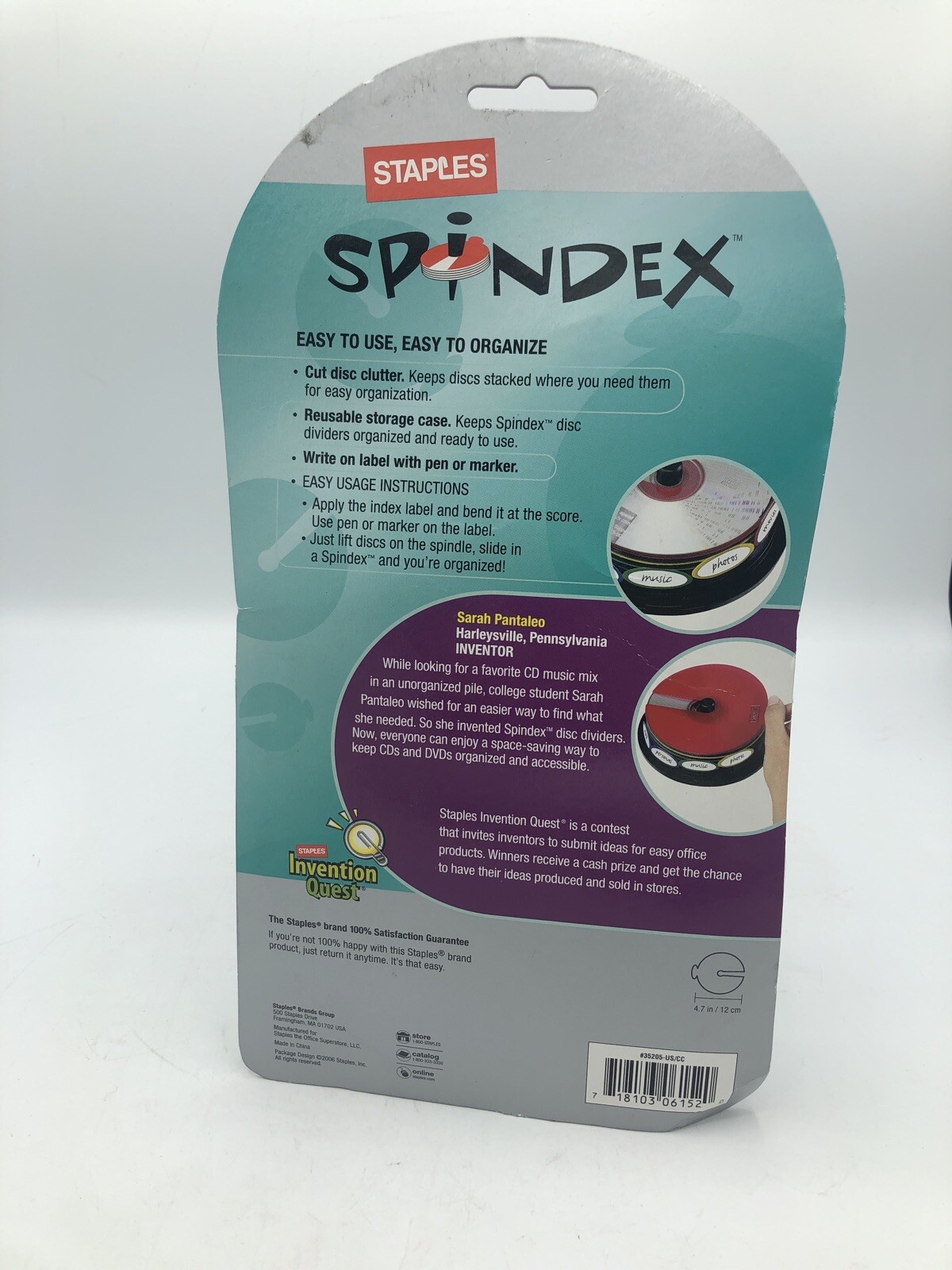Staples Spindex Desk Organizer With Storage Box Brand New