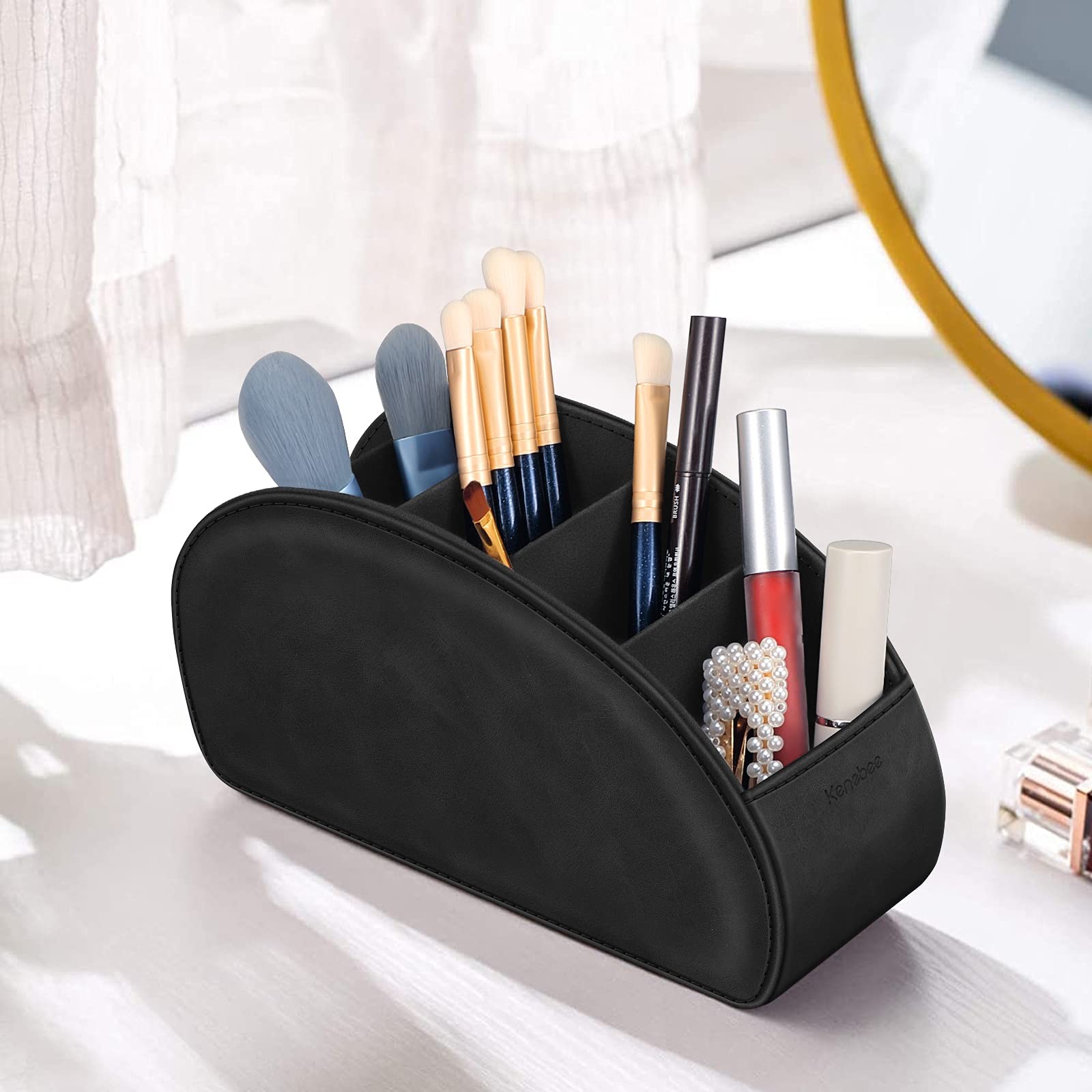 5-Compartment Remote Control Holder E Anti-slip Desktop Caddy Organizer