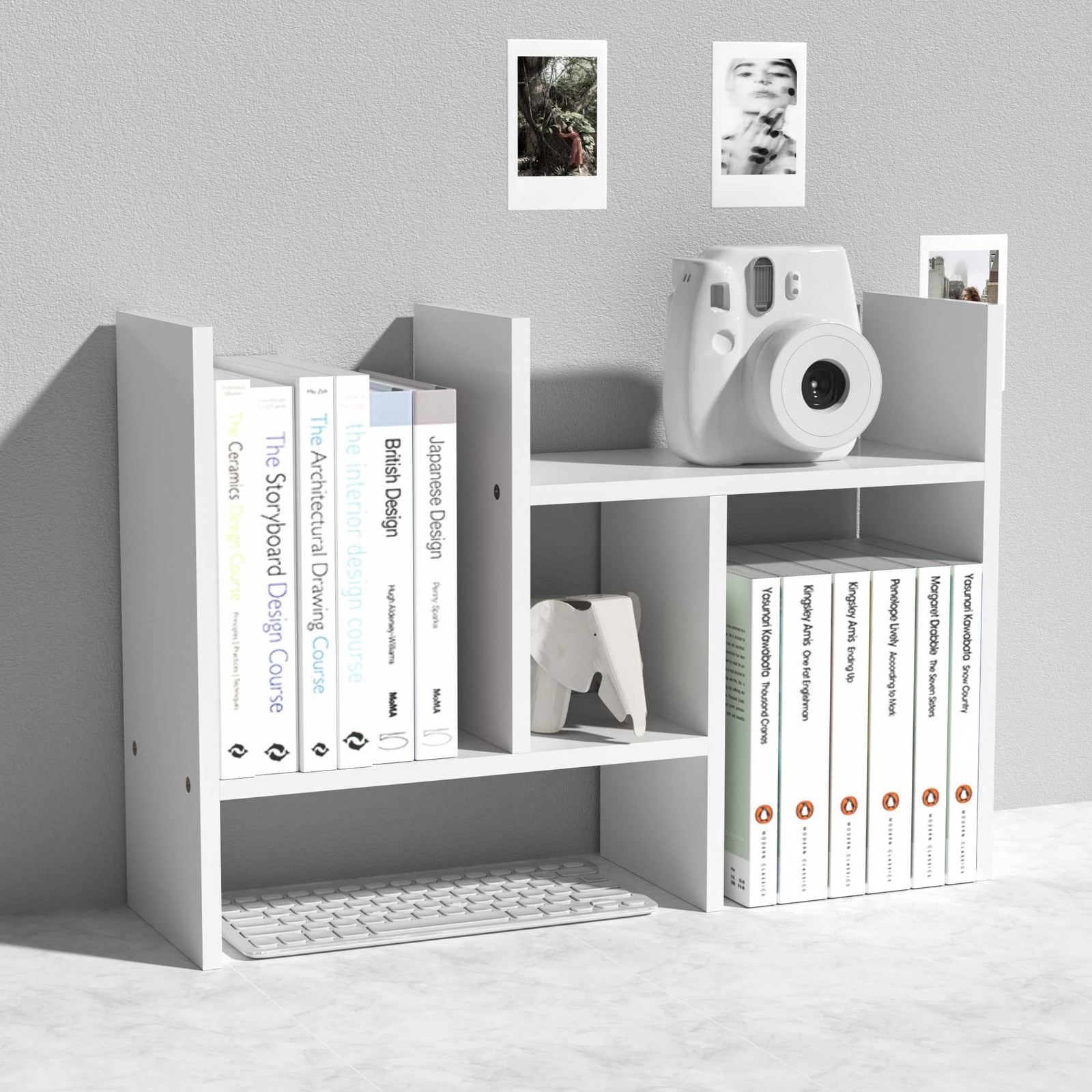 MASAKA B&W – Kawaii Storage Desktop Organizer 6D x 23.6W x 14H in, White*01