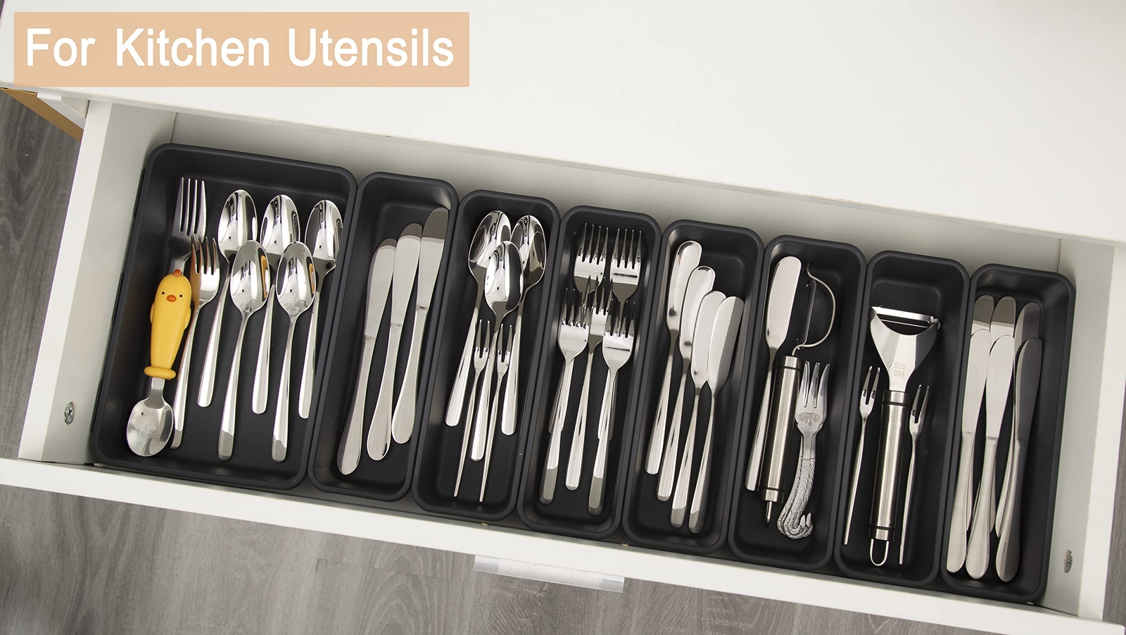 15 PCS Interlocking Desk Drawer Organizer Separator for OfficeBathroomKitchen…
