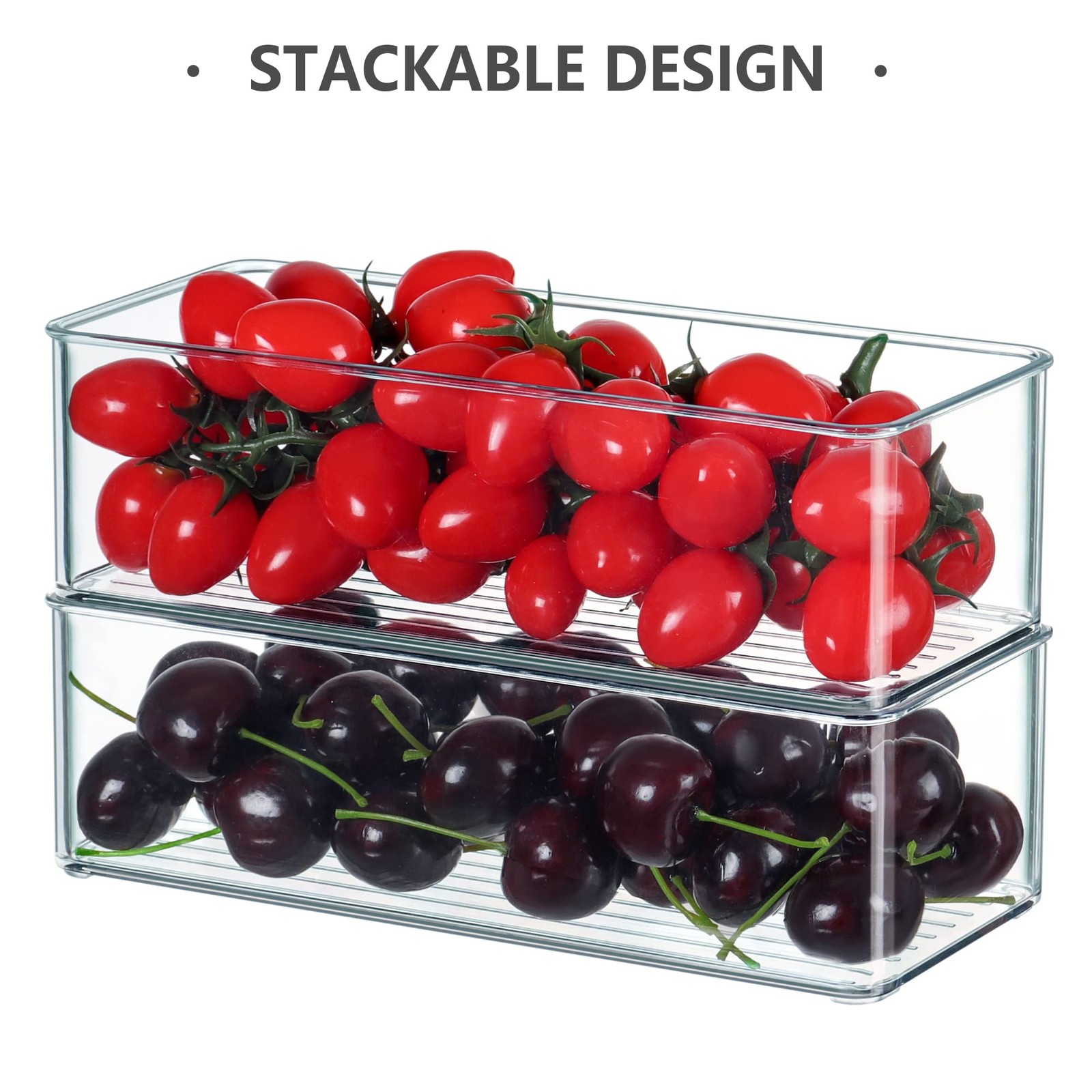 Hudgan 8 Pack Clear Plastic Drawer Organizers Set, 10*4*3/9.6*3.8*2.8,