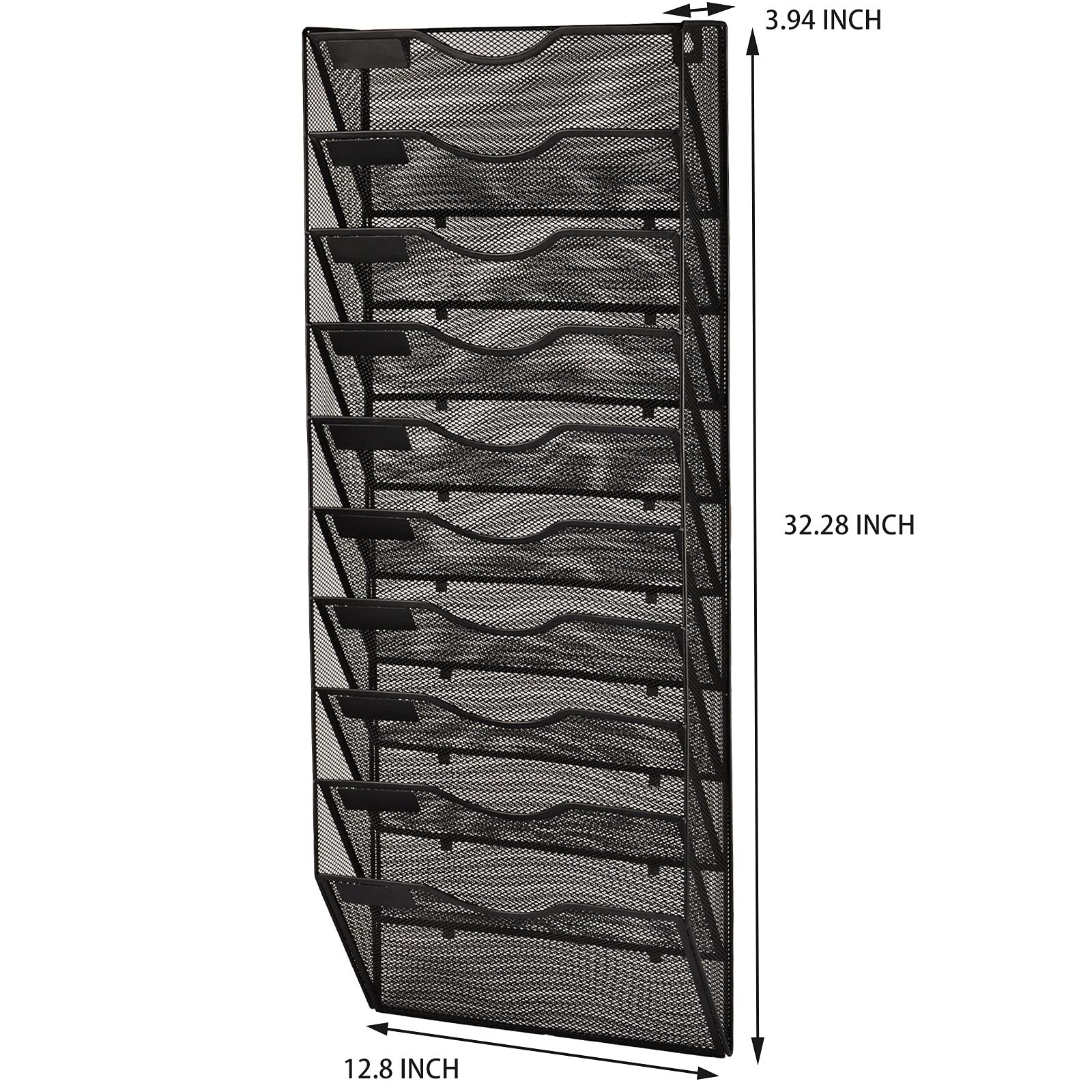EASEPRES 10 Pockets Mesh Wall File Holder Organizer Office Hanging Magazine R…