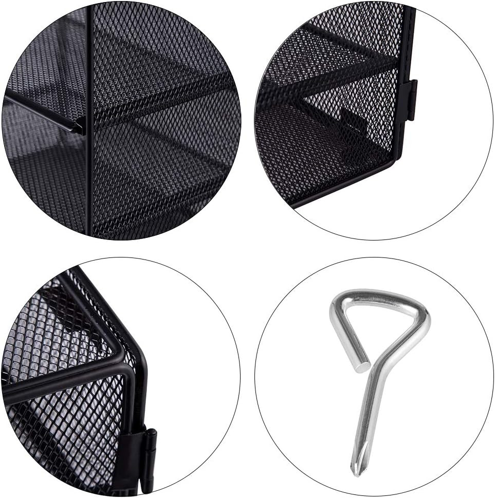 5 Slot Mesh Desk Organizer Tray, File Paper Letter Folder Holder Desktop Paper S