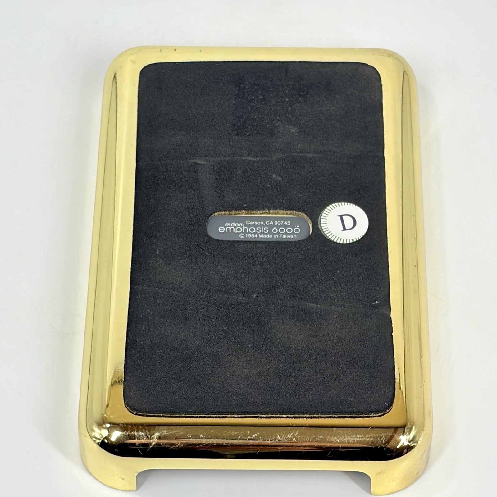 Eldon Emphasis 6000 Tray Gold Brass Tone Executive Desk Note Pad Office 7×5