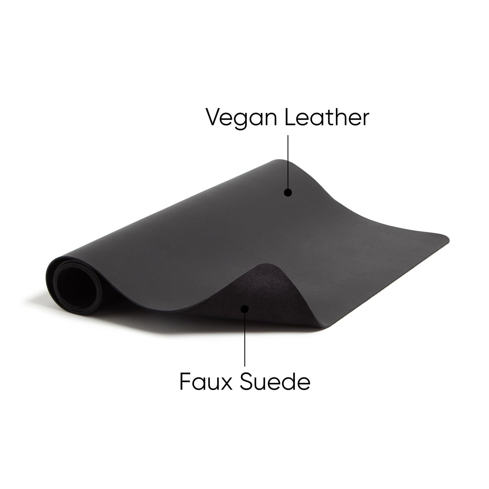 Smead Desk Pad, Vegan Leather Mat with Non-Slip 13.7″ x 23.6″, Dark Gray