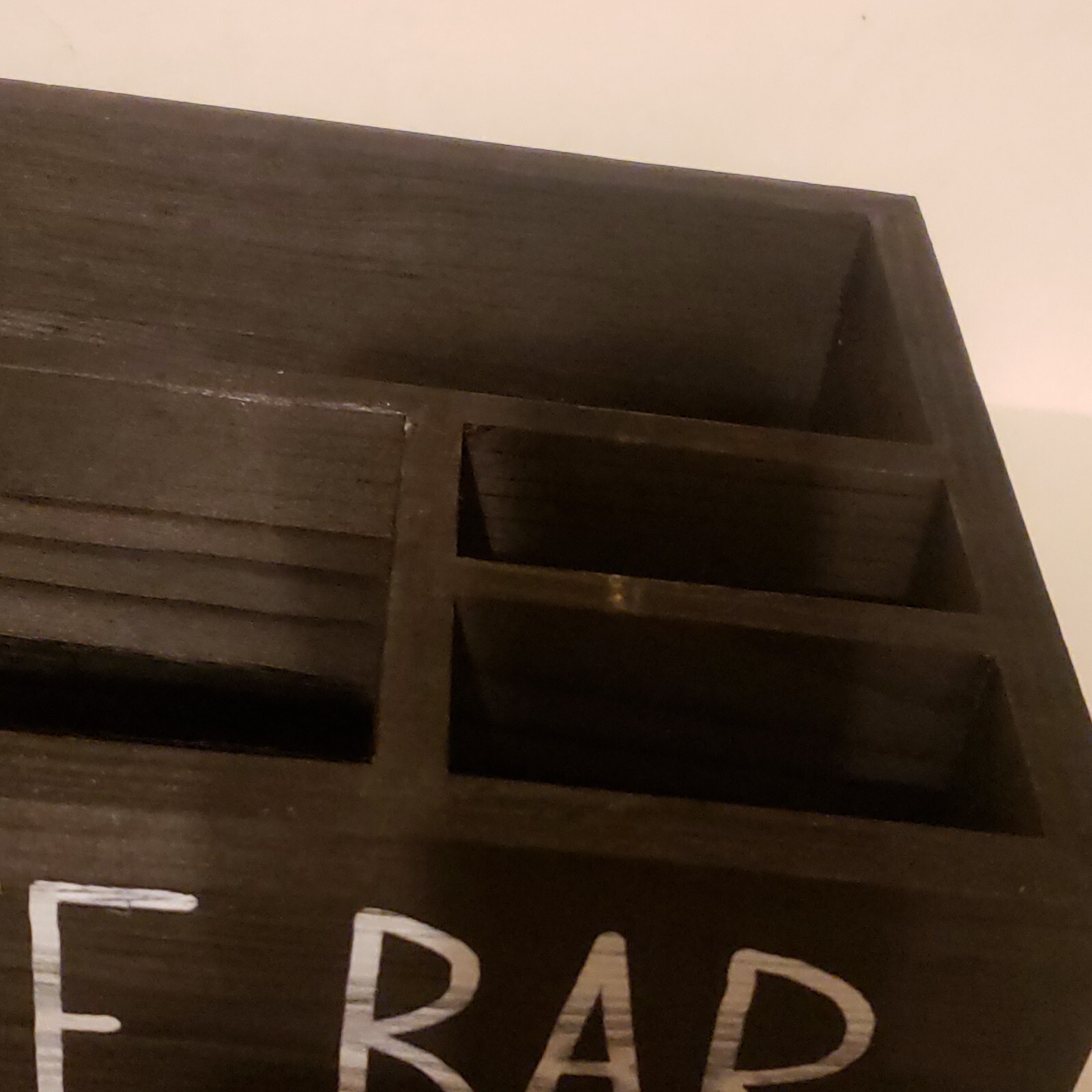 “Coffee Bar” Rustic Wooden Coffee Organizer 12x8x3 Art Deco Storage Display