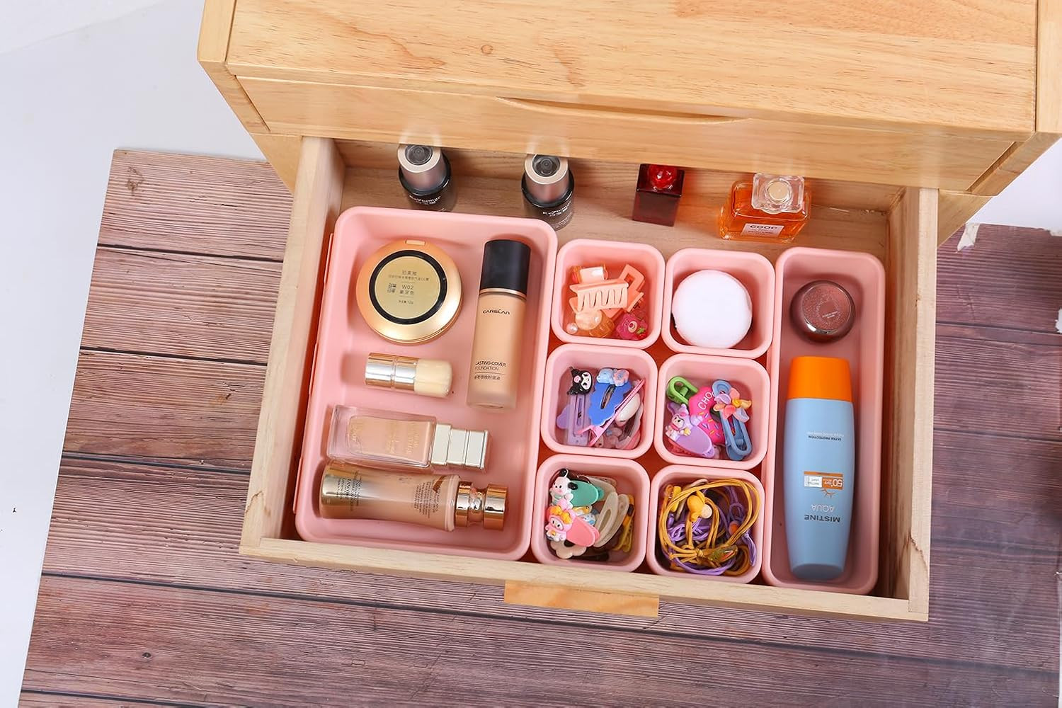 15 PCS Interlocking Desk Drawer Organizer Separator for Office,Bathroom,Kitchen,