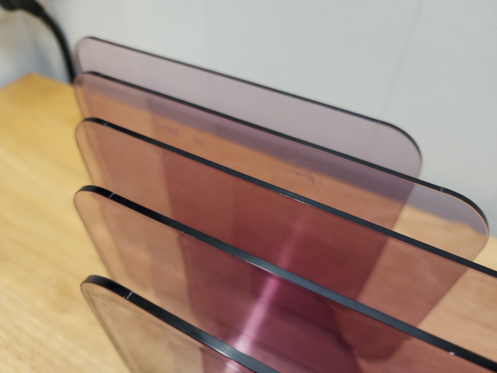 Eldon Six Slot Acrylic Office Desk Organizer Letter Holder Vintage – Purple