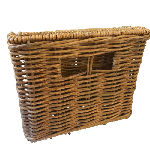 Wicker Office Organizer Mail Holder Basket Vintage Desktop