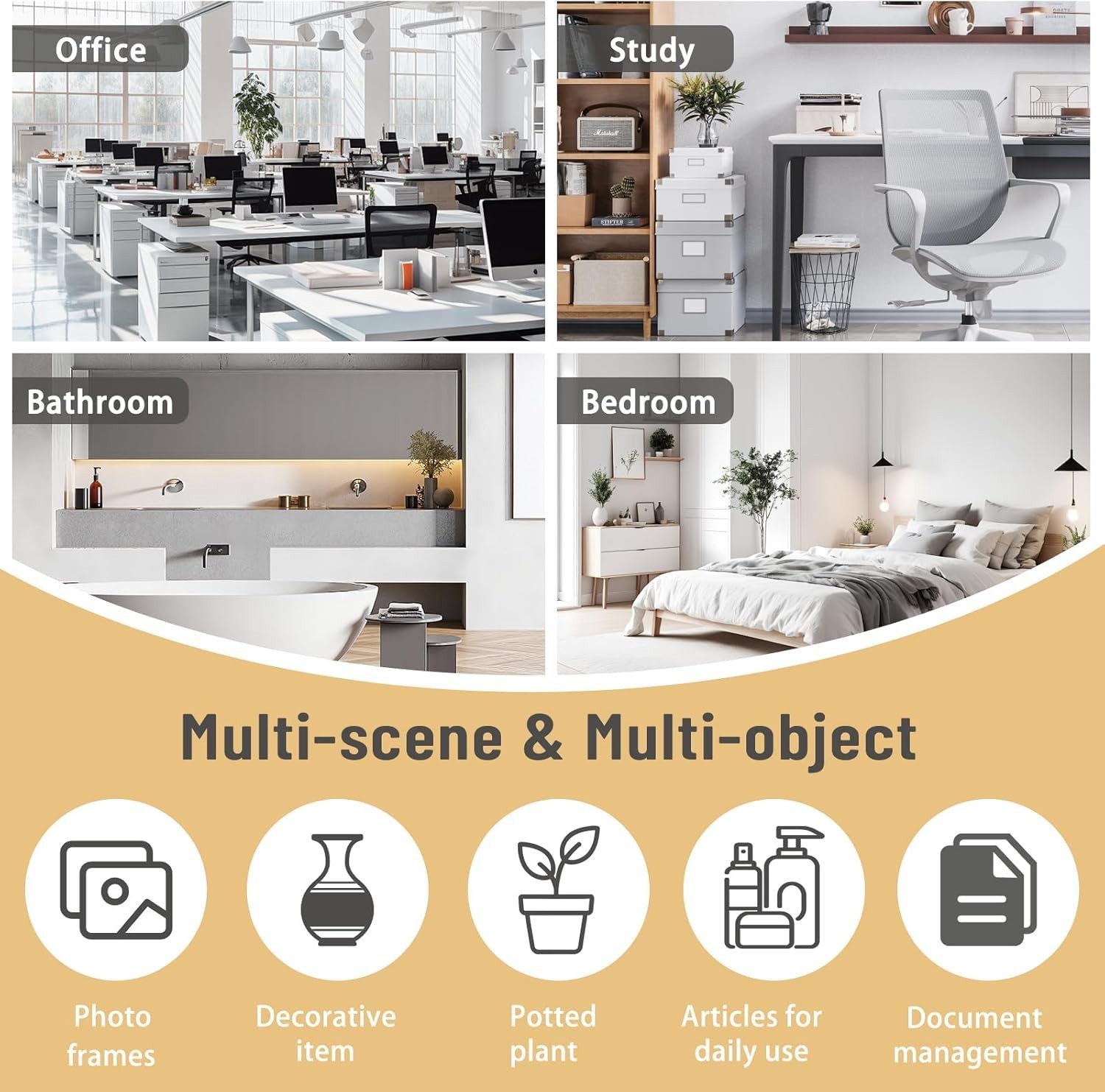 Desk Shelf Organizer 3-Tier Desktop Bookshelf Computer Desk Small Tabletop Hutch