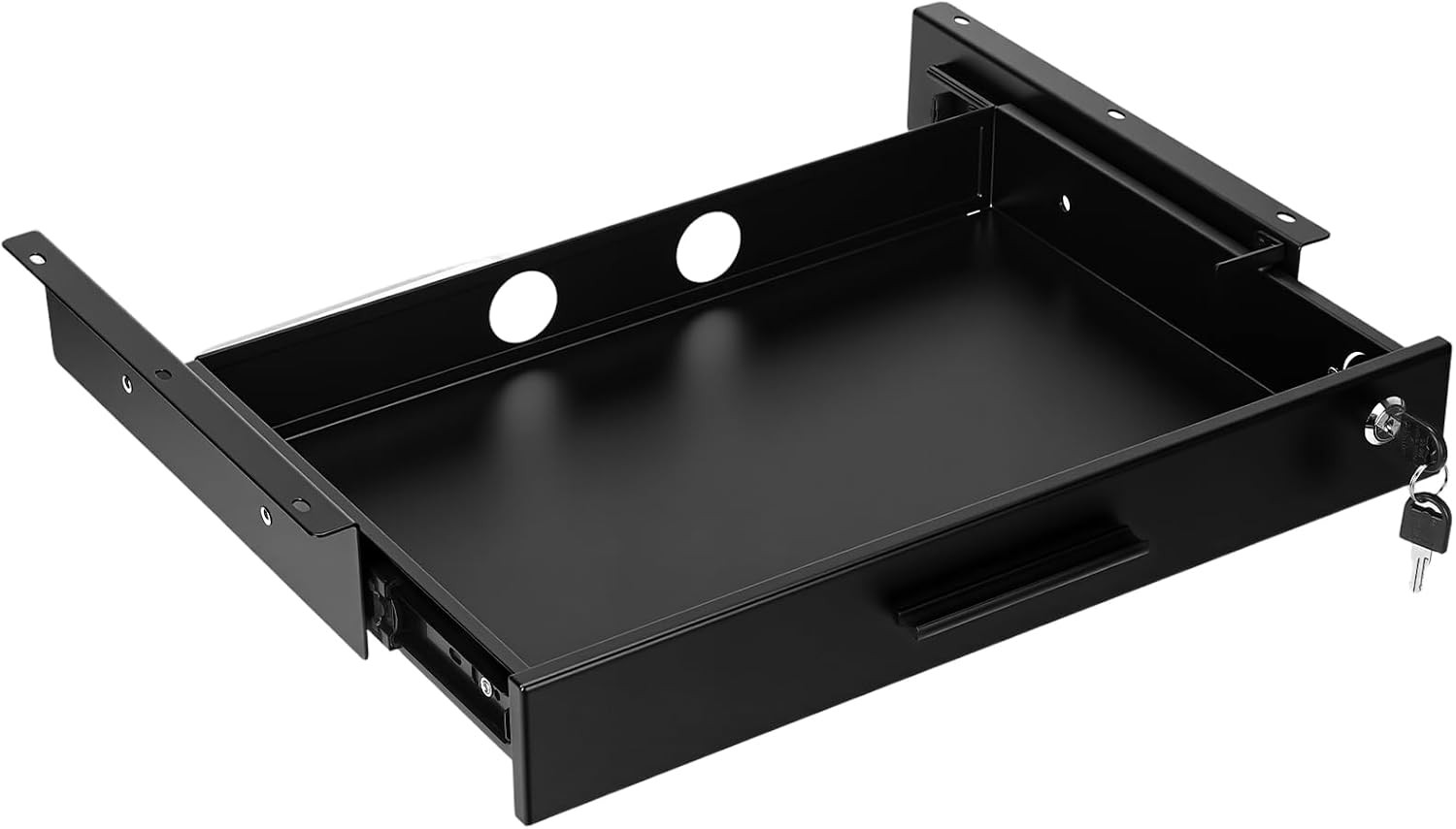 Under Desk Drawer Organizer – Lockable Storage for Laptop & Office Accessories