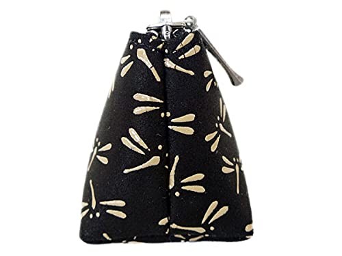 Inden-ya Deerskin Pen Case Dragonfly Lacquer Black Made in Japan