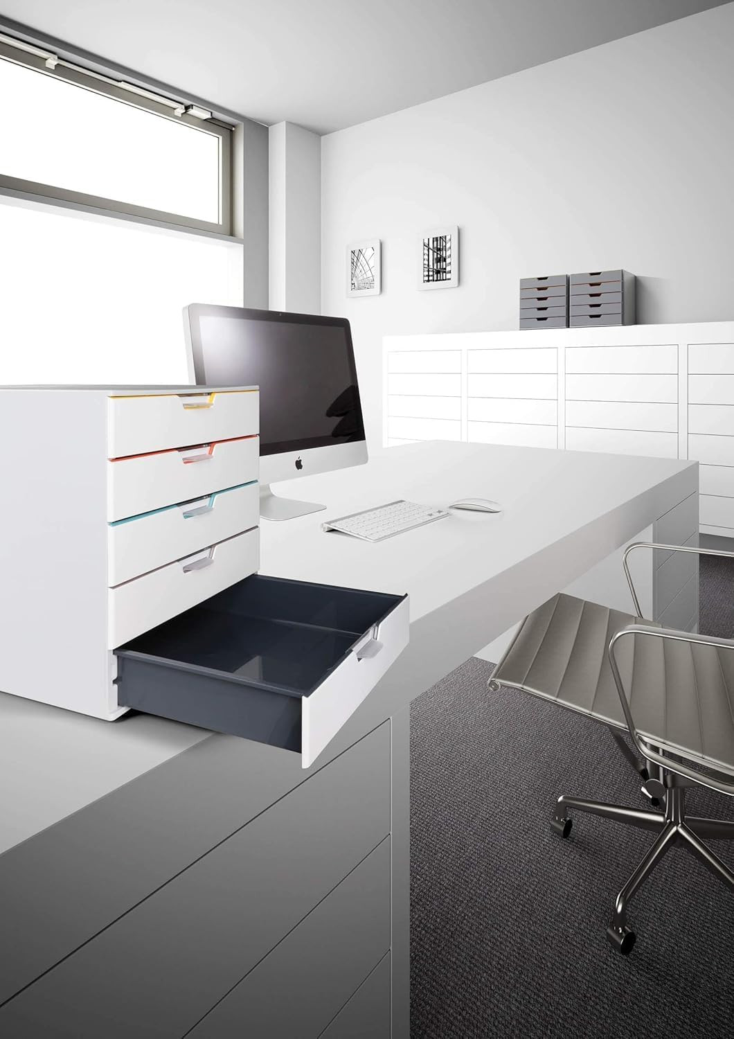 Varicolor 5-Drawer Desktop Organizer – Color-Coded for Files & Documents